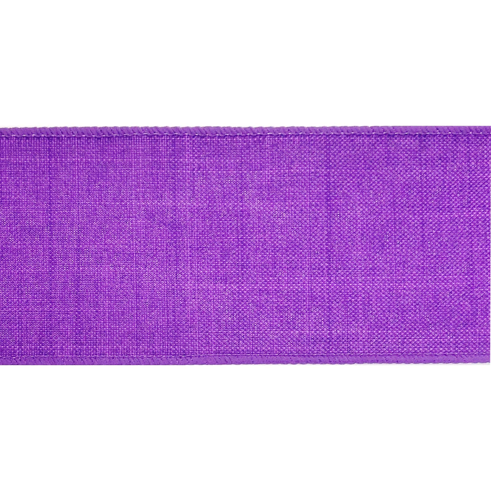 12 Pack: 2.5" x 25ft. Faux Linen Wired Ribbon by Celebrate It™ Décor