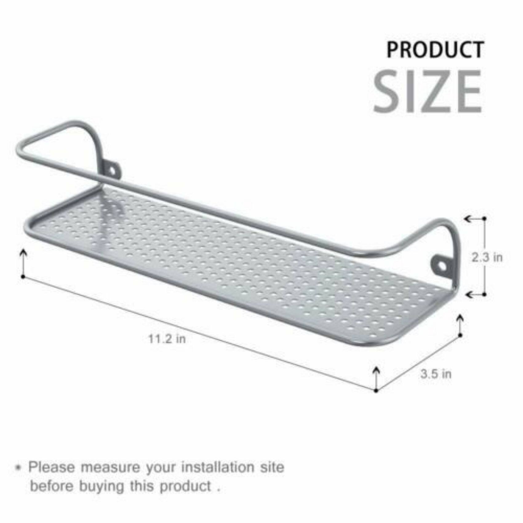 NEX™ Silver Wall-Mount Metal Spice Racks for Kitchen Storage, 4ct.