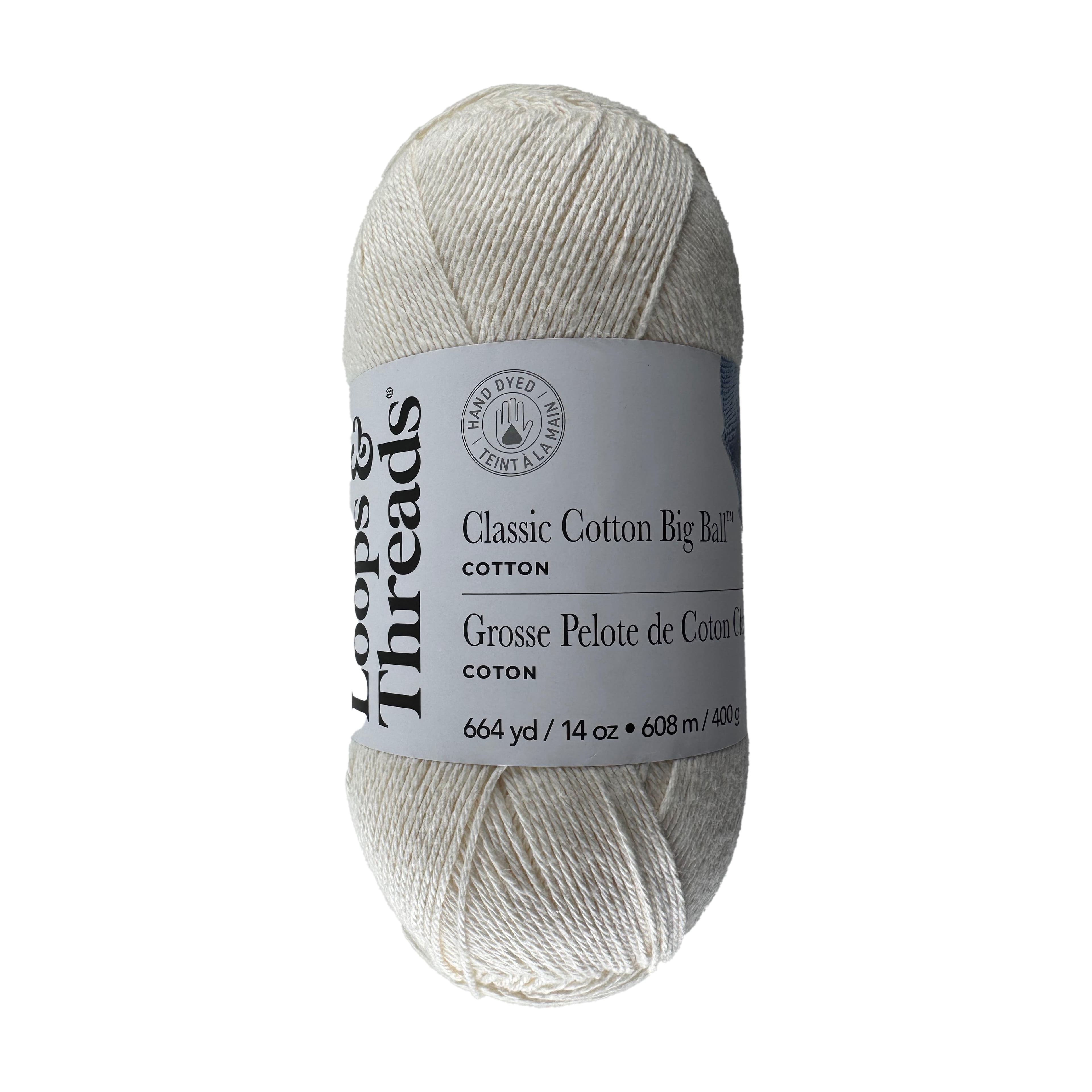 Classic Cotton Big Ball&#x2122; Solid Yarn by Loops &#x26; Threads&#xAE;