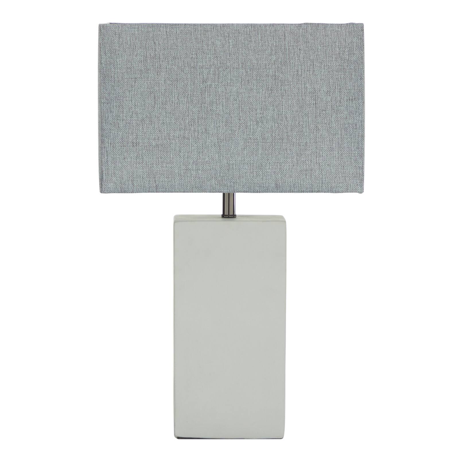 23&#x22; White Ceramic Traditional Table Lamp