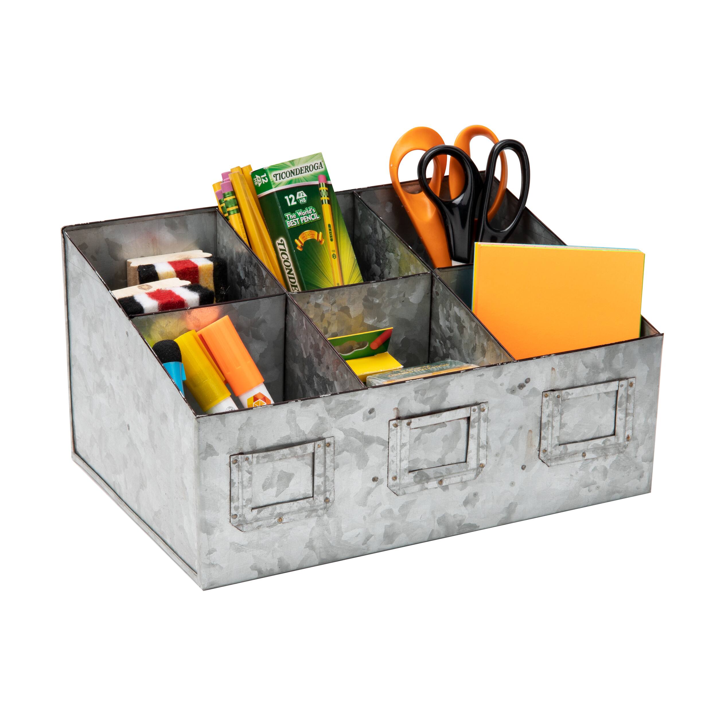 Mind Reader Galvanized Steel Organizer