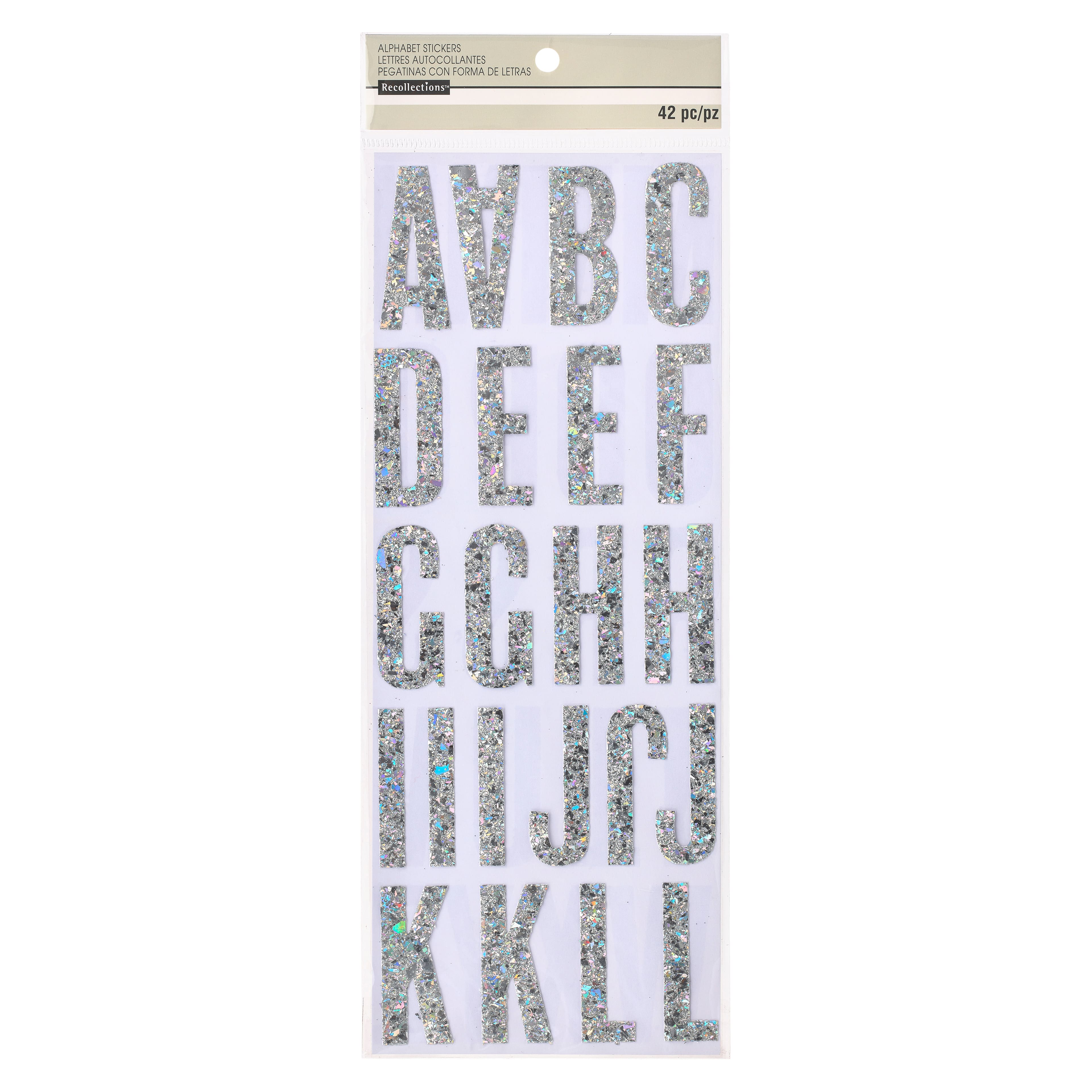 Iridescent Chunky Glitter Alphabet Stickers by Recollections™