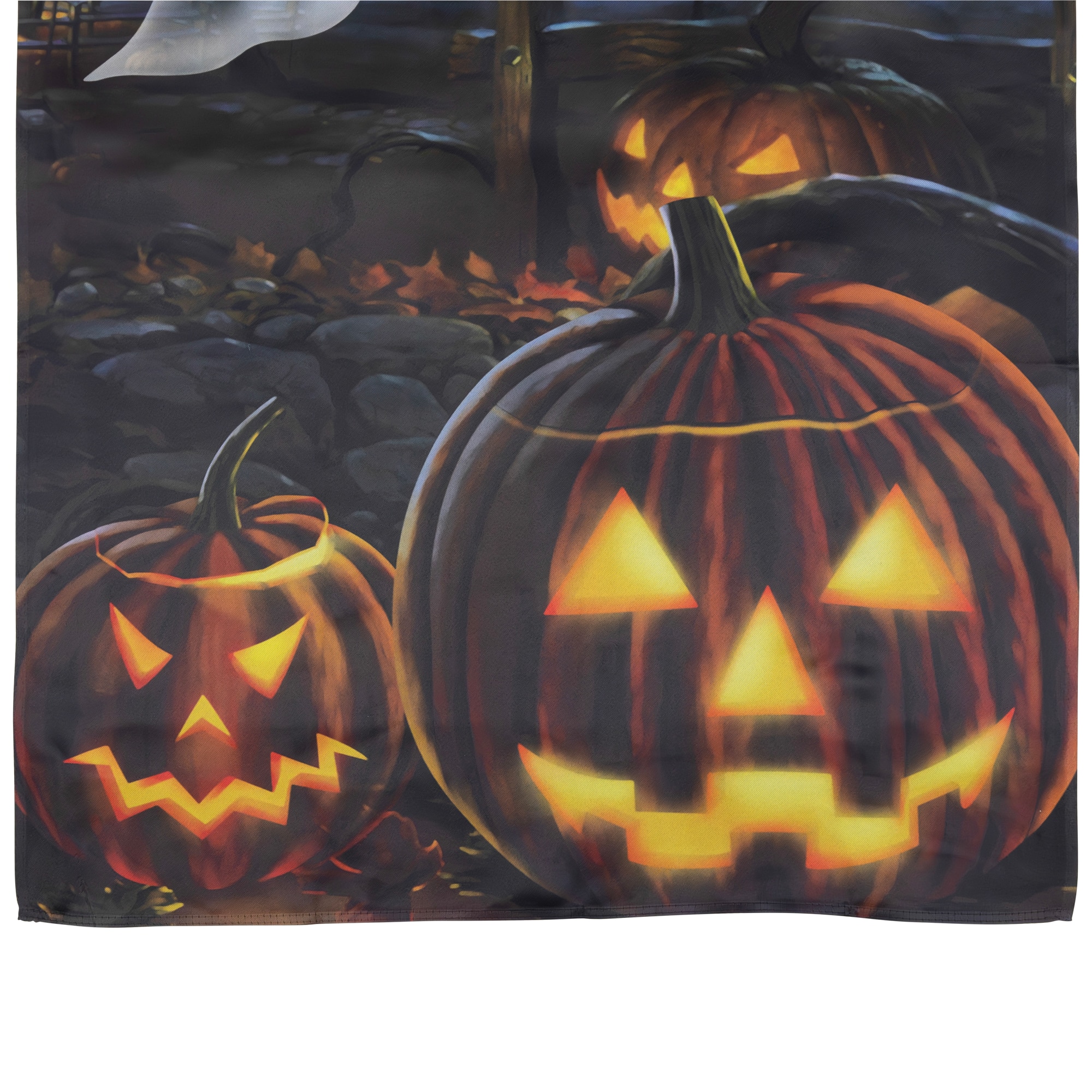 Pumpkins & Ghost Spooky Halloween Outdoor Garden Flag, 28" x 40"