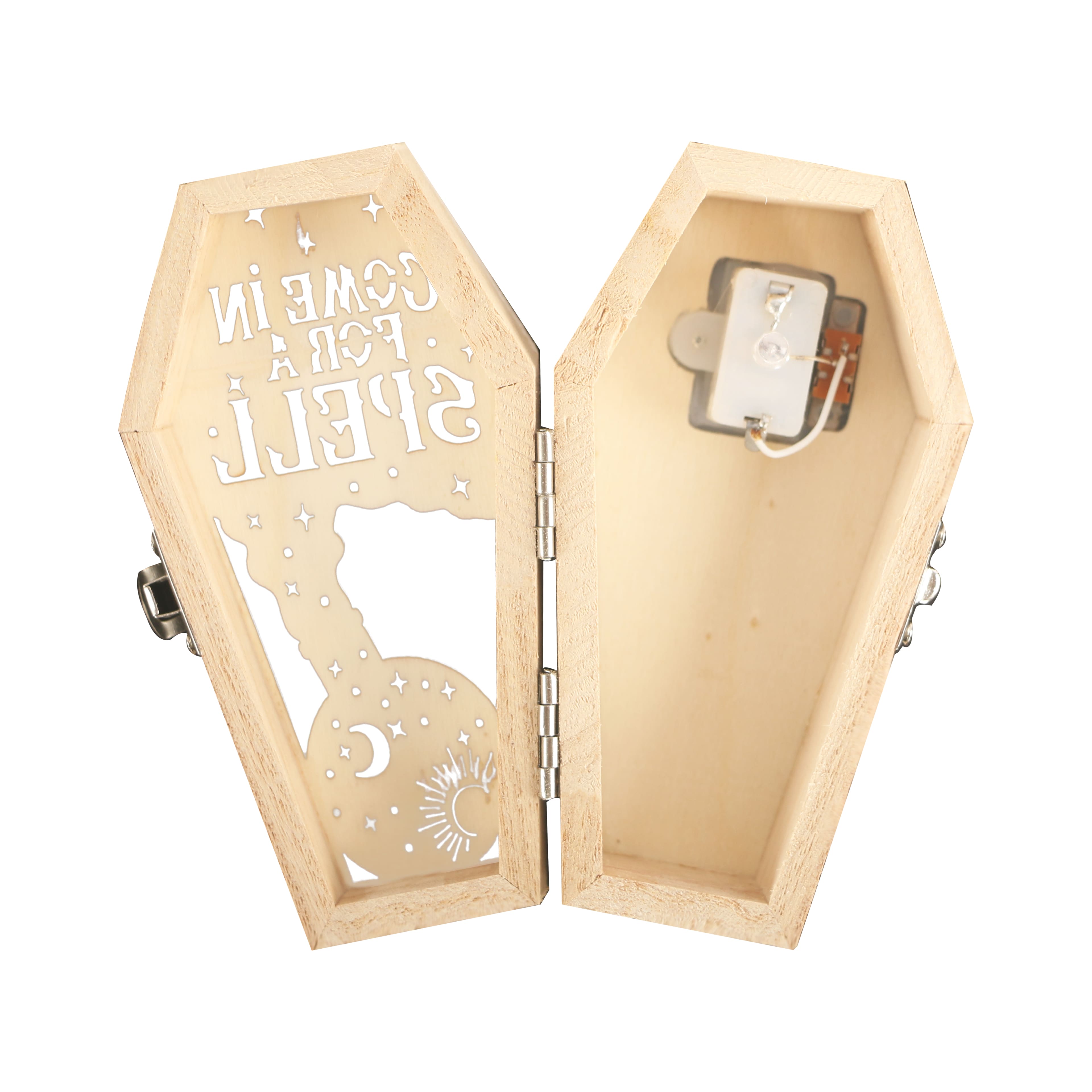 Mini Spell Coffin DIY LED Wood D&#xE9;cor by Make Market&#xAE;
