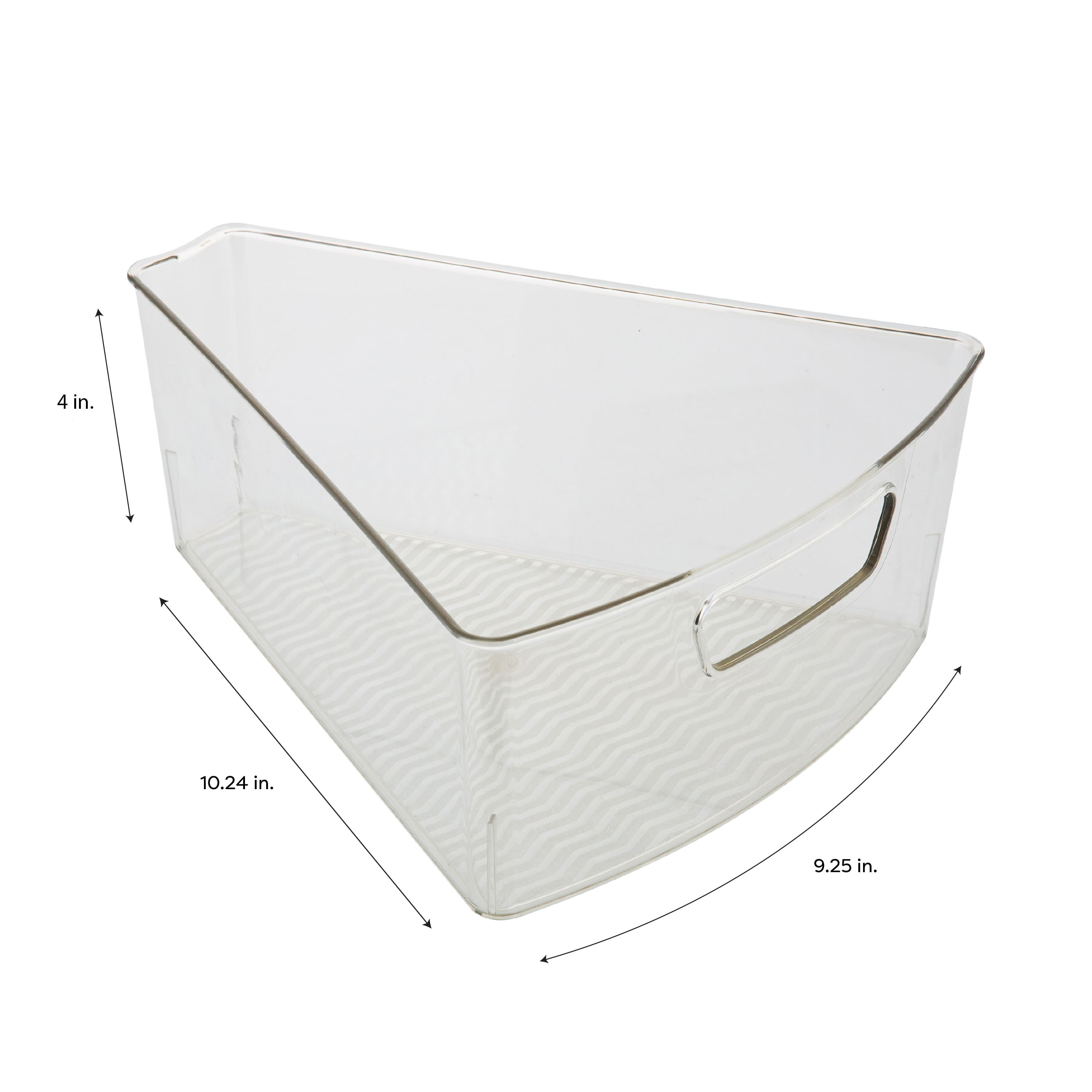 Kitchen Details Clear Triangular Lazy Susan Organizer Bins, 2ct.