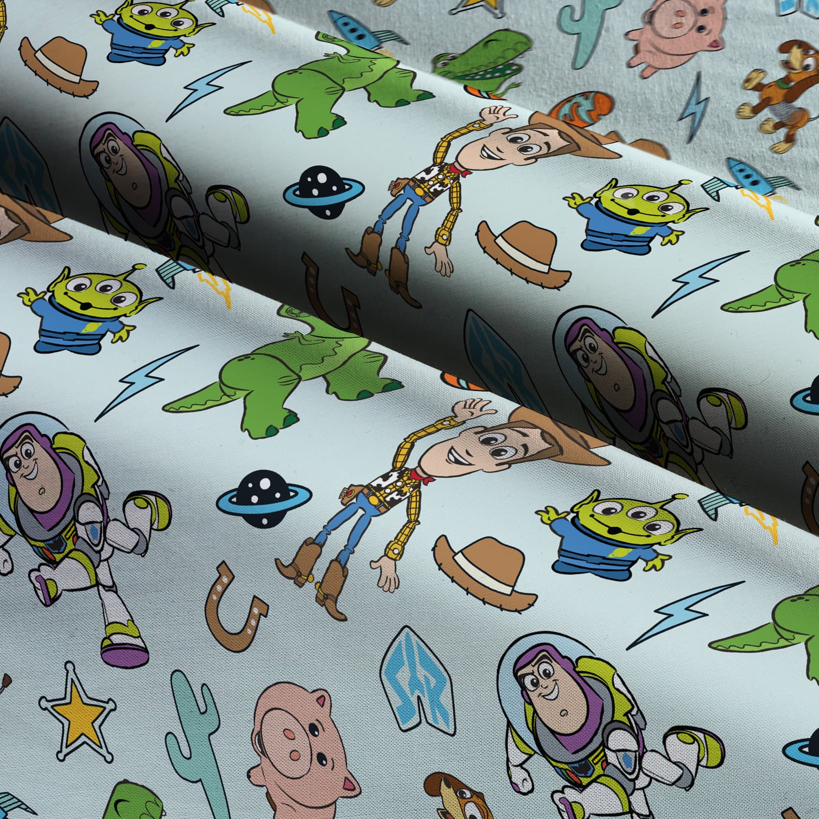 Disney Pixar Toy Story Icons Cotton Fabric