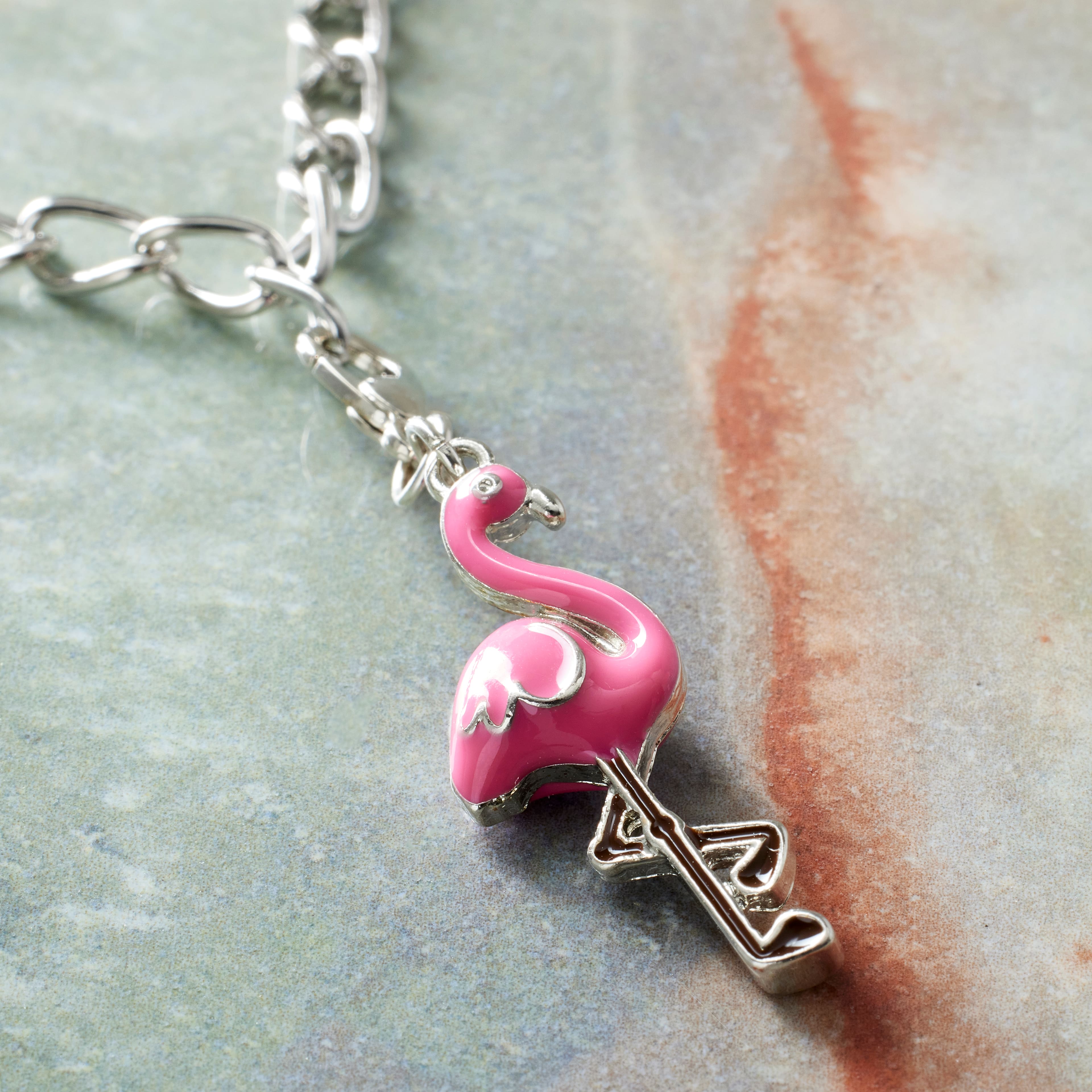 12 Pack: Flamingo Charm by Bead Landing™