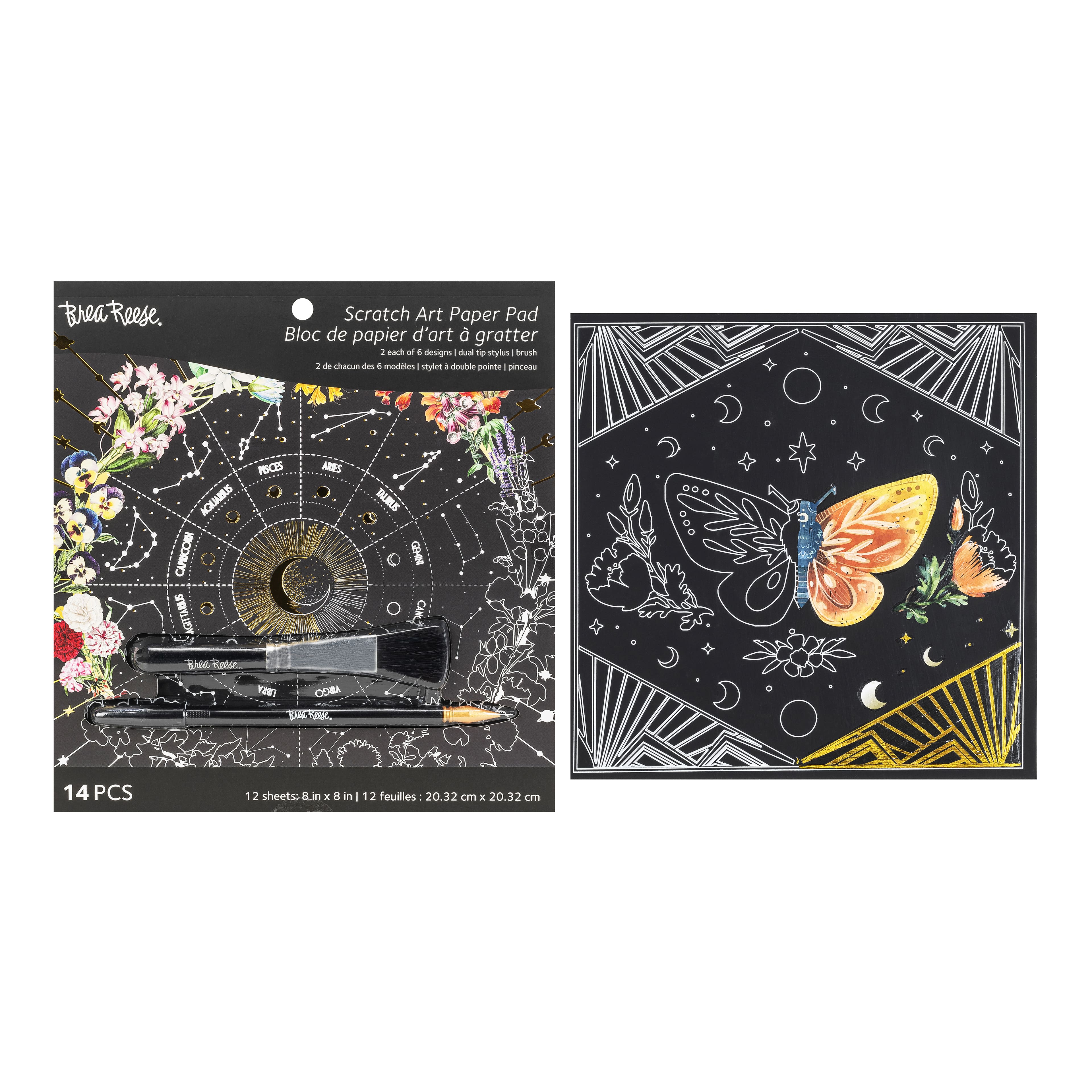 Brea Reese&#x2122; Celestial Scratch Art Paper Pad