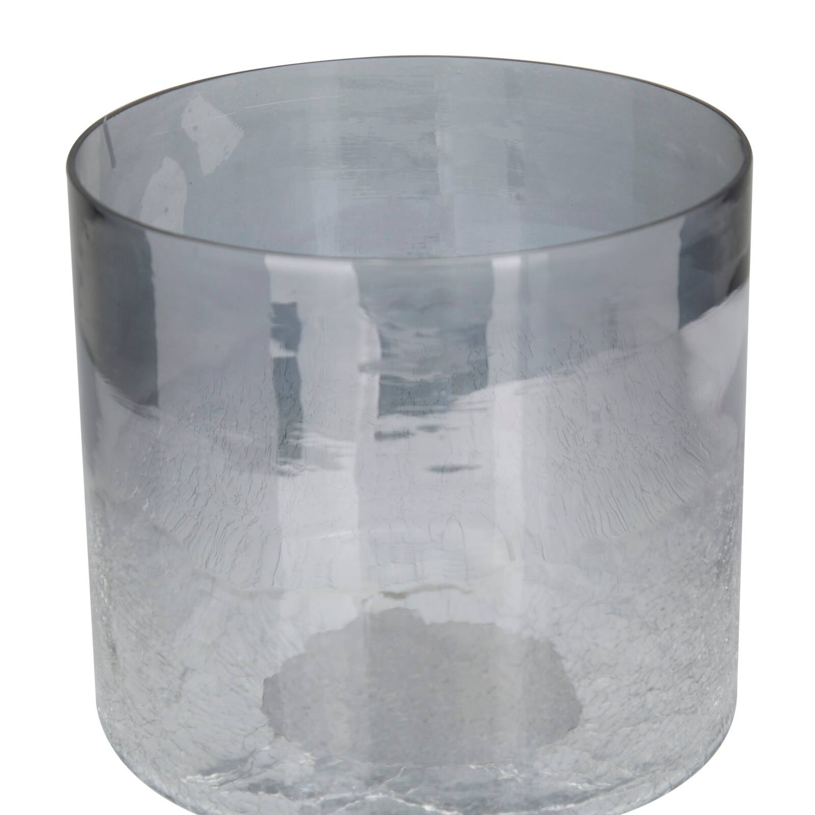 Black Glass Traditional Candle Holder, 10&#x22; x 6&#x22; x 6&#x22;