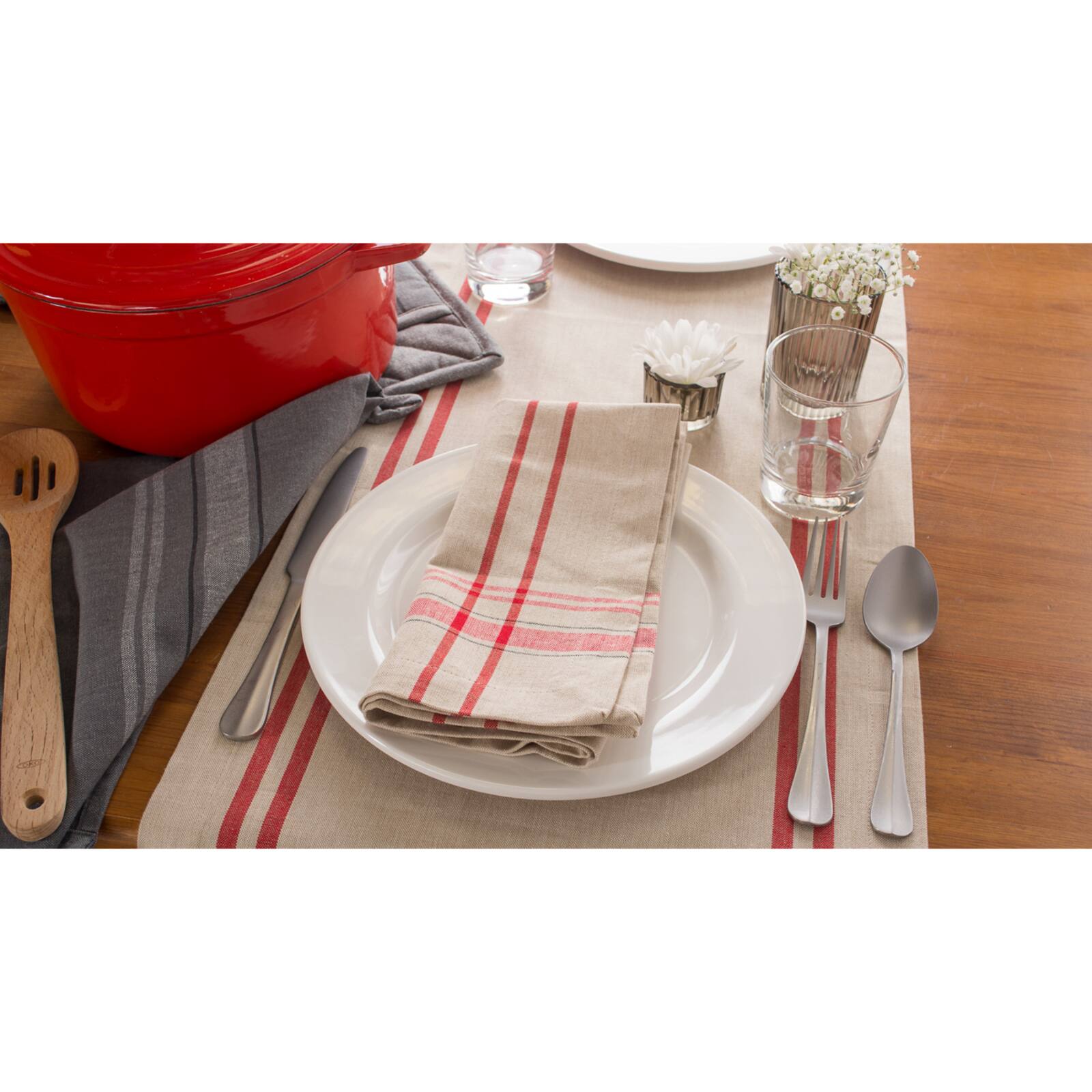 DII&#xAE; 108&#x22; French Stripe Table Runner