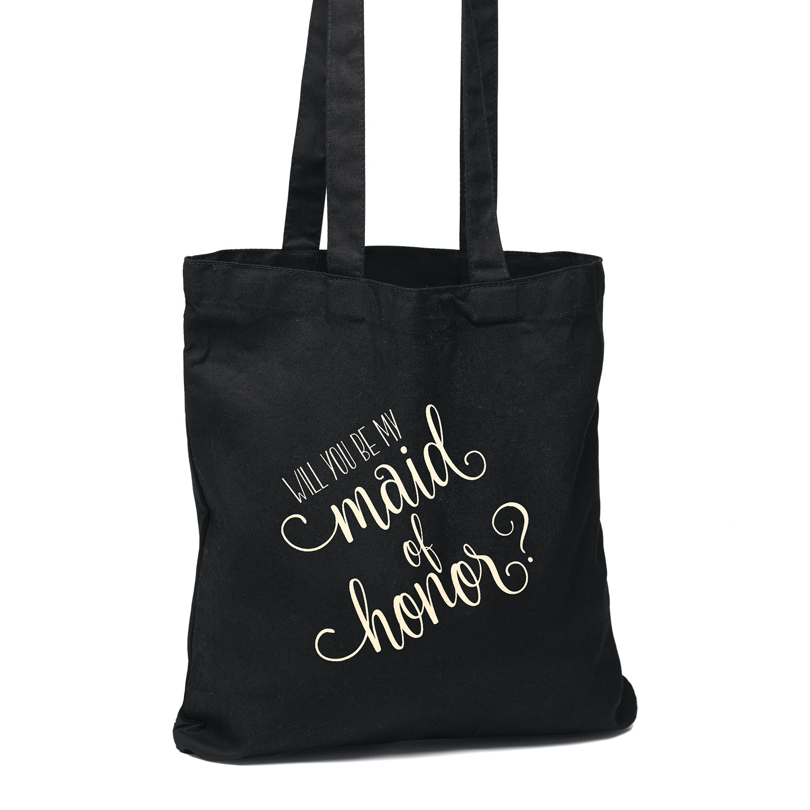 Hortense B. Hewitt Co. Will You Be My Maid of Honor Black Tote Bag