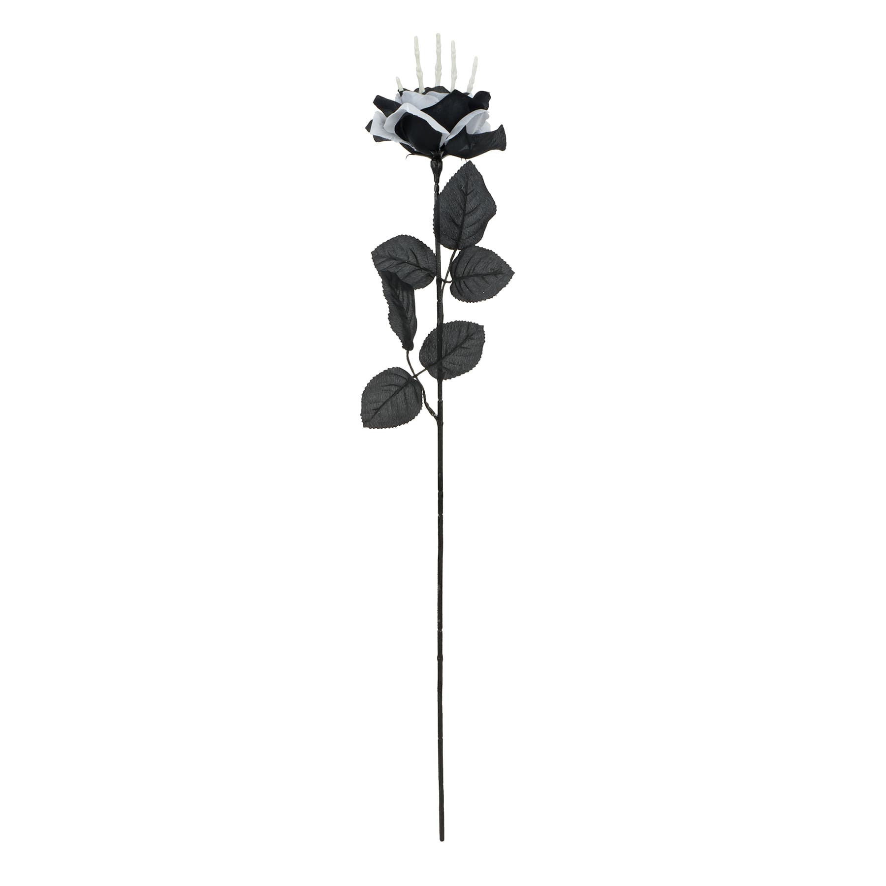 29&#x22; Black &#x26; White Skeleton Hand &#x26; Rose Stem by Ashland&#xAE;