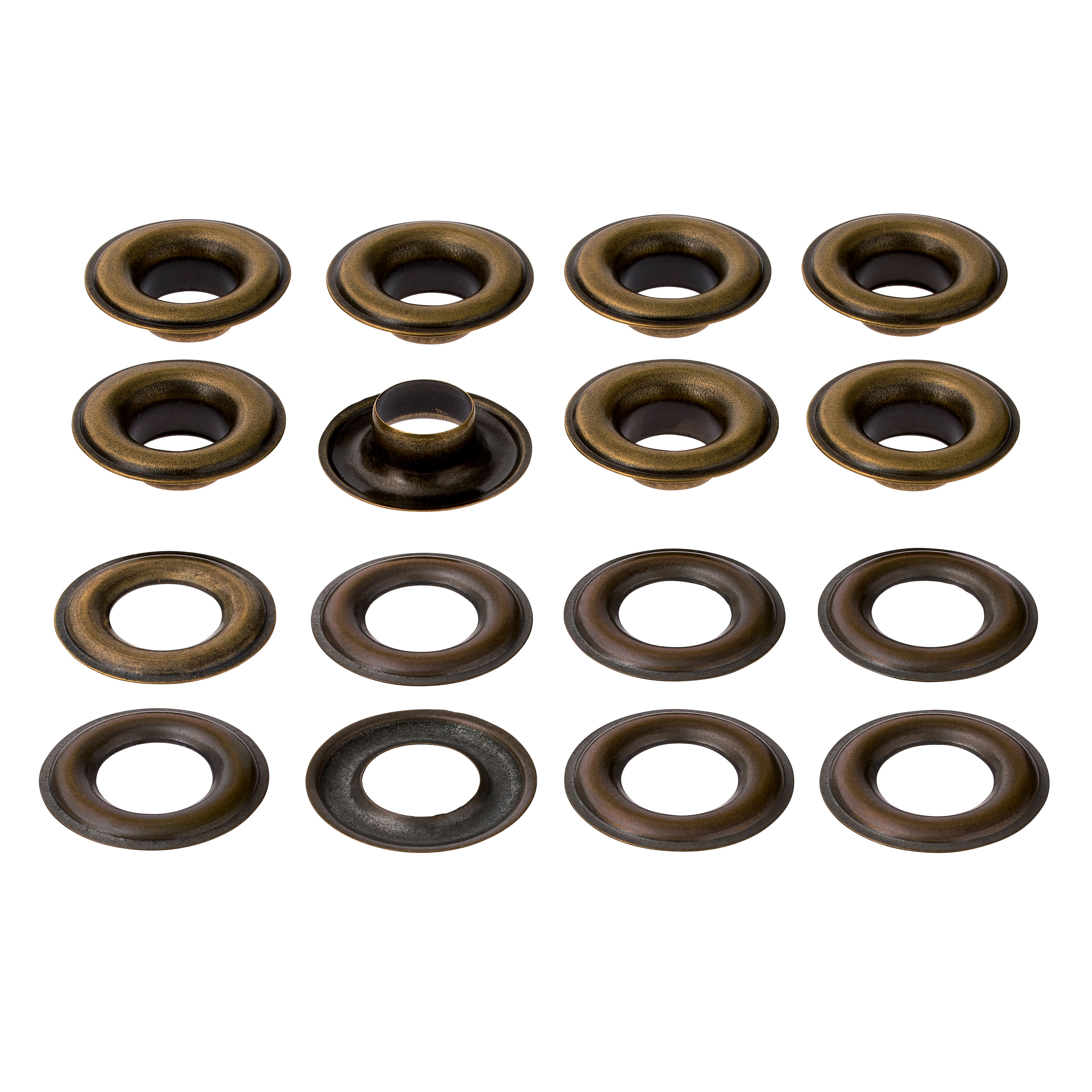 12 Packs: 8 ct. (96 total) 3/8&#x22; Antique Brass Eyelets by Loops &#x26; Threads&#x2122; 