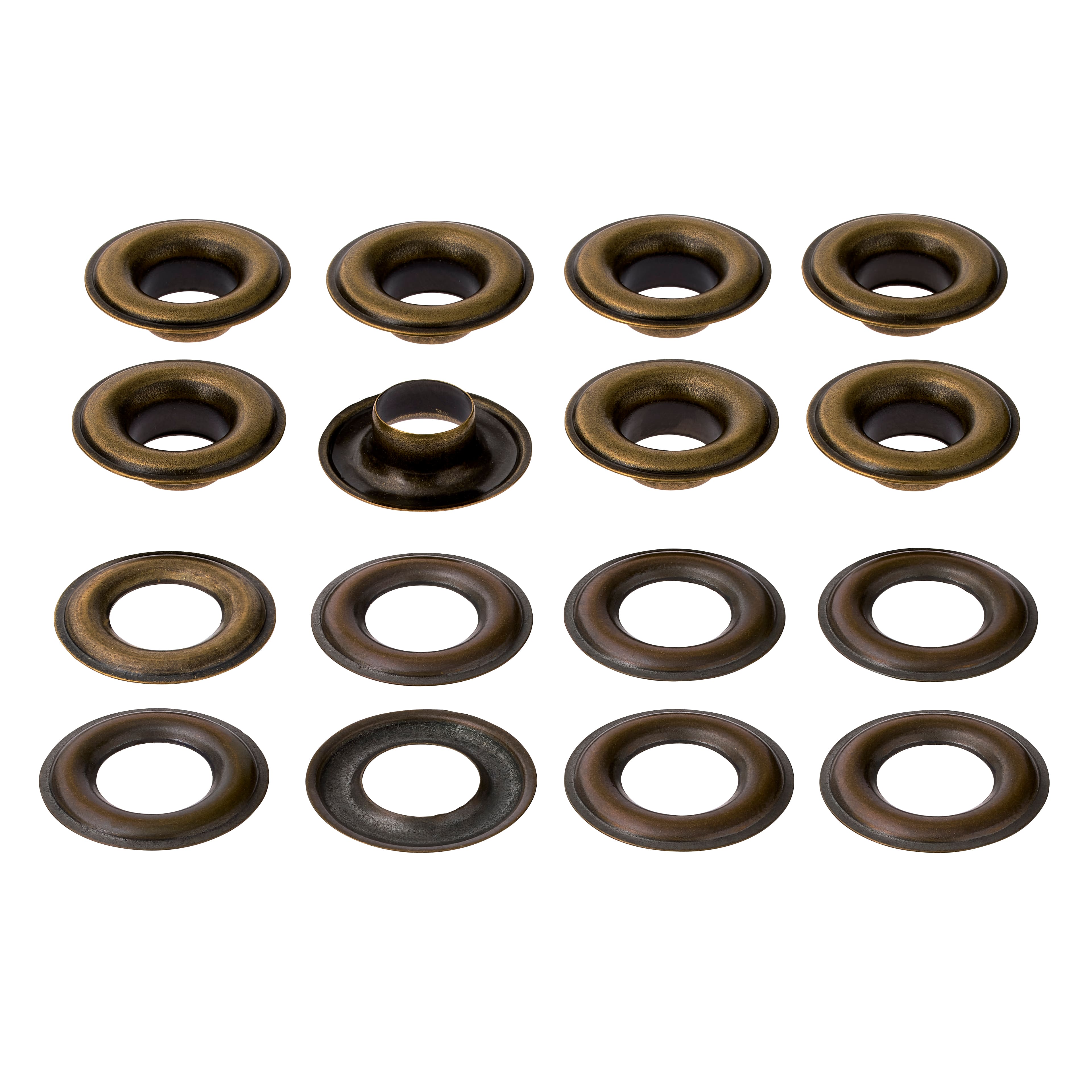 12 Packs: 8 ct. (96 total) 3/8" Antique Brass Eyelets by Loops & Threads™