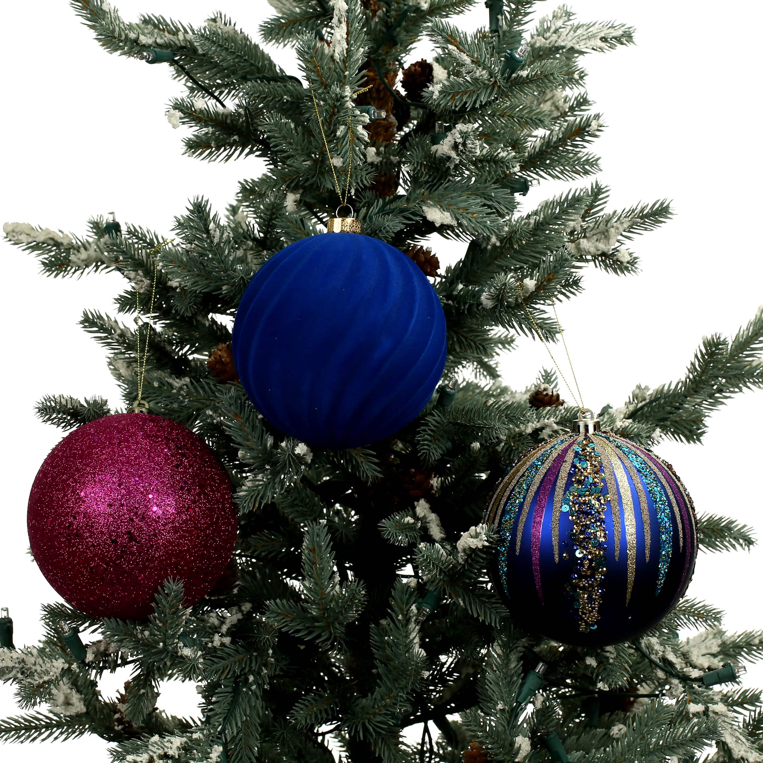 4 Pack 4.7" Jewels & Jolly Shatterproof Ball Ornaments by Ashland®