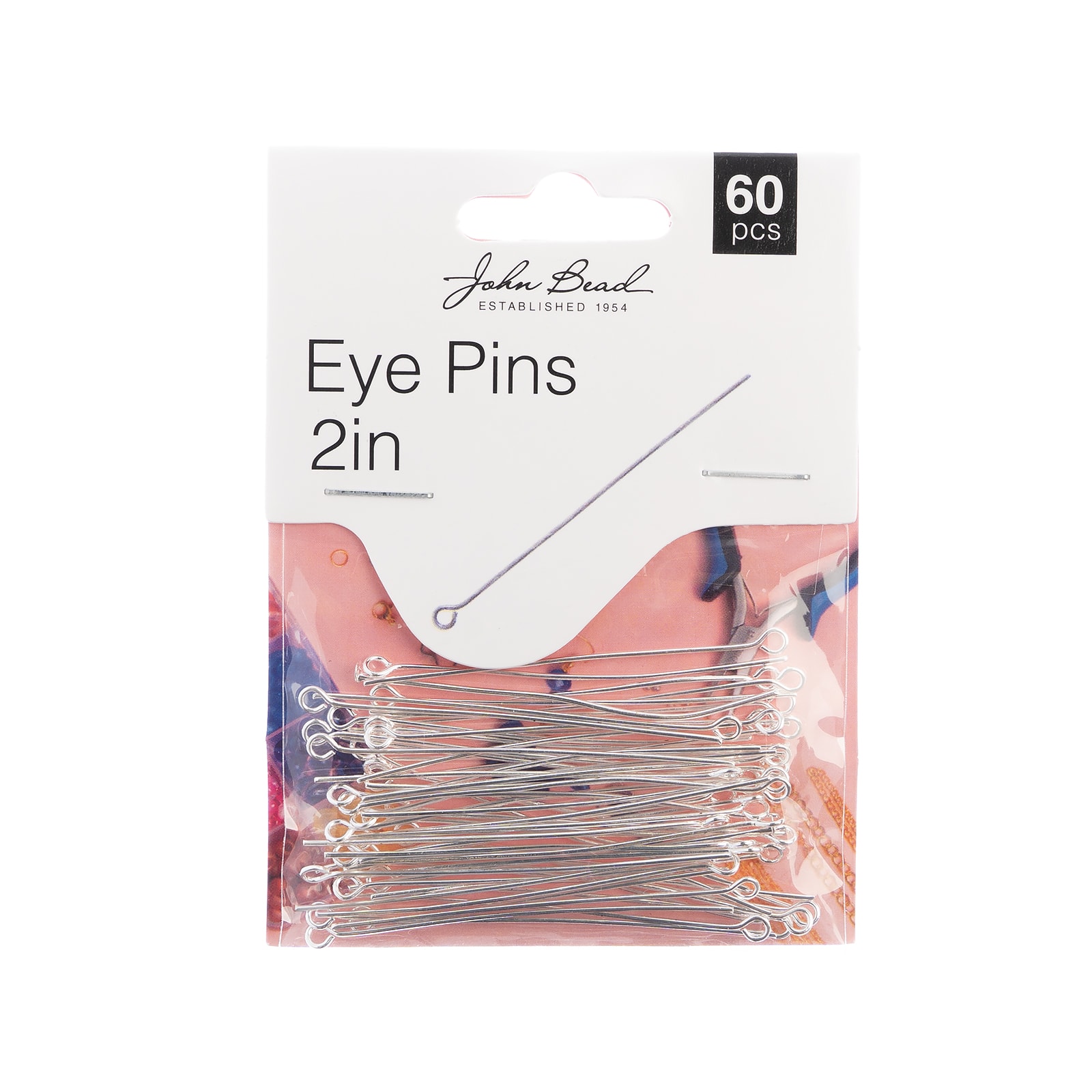 John Bead Must Have Findings 2" Eye Pins, 60ct.