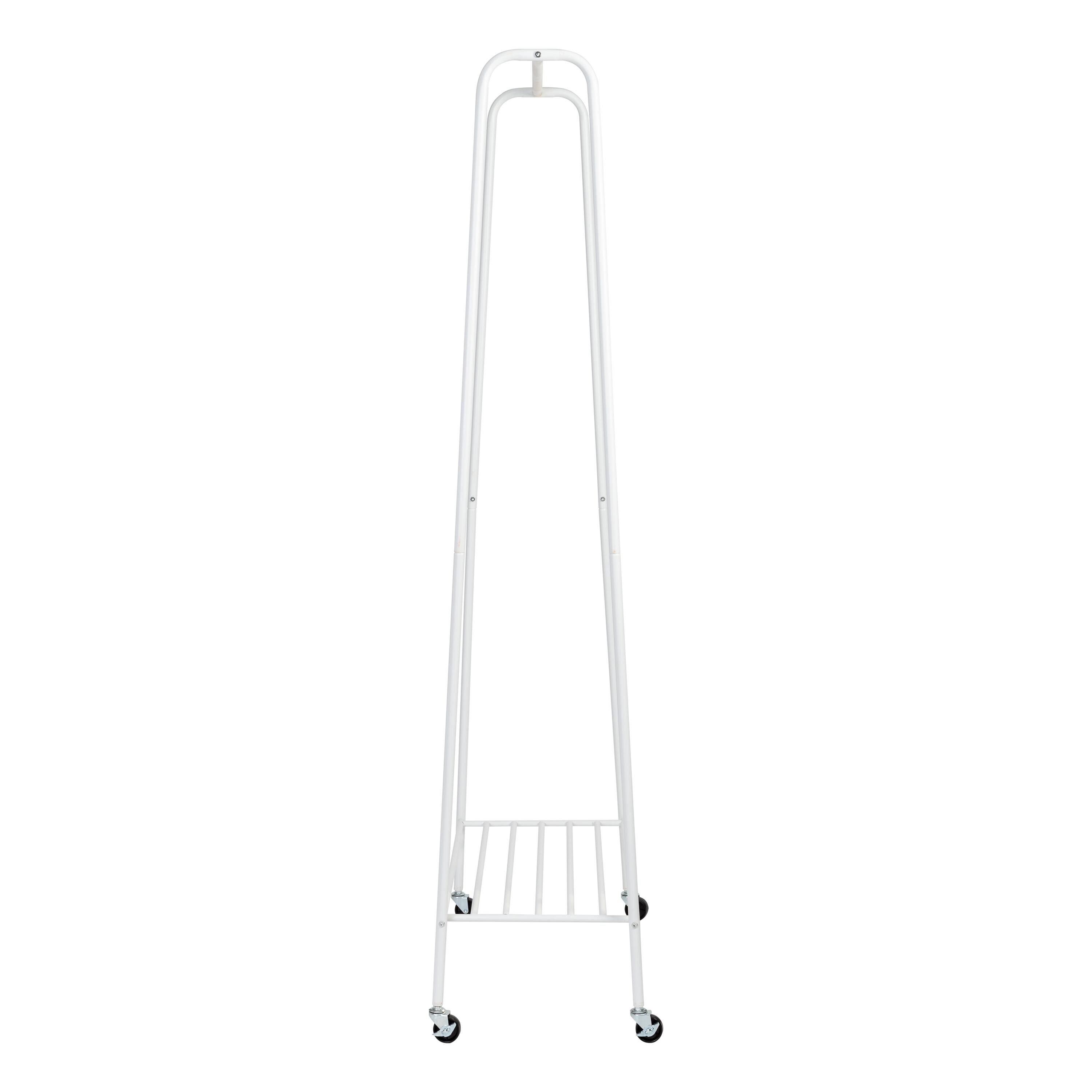 Honey Can Do White Garment Rack With Shoe Shelf