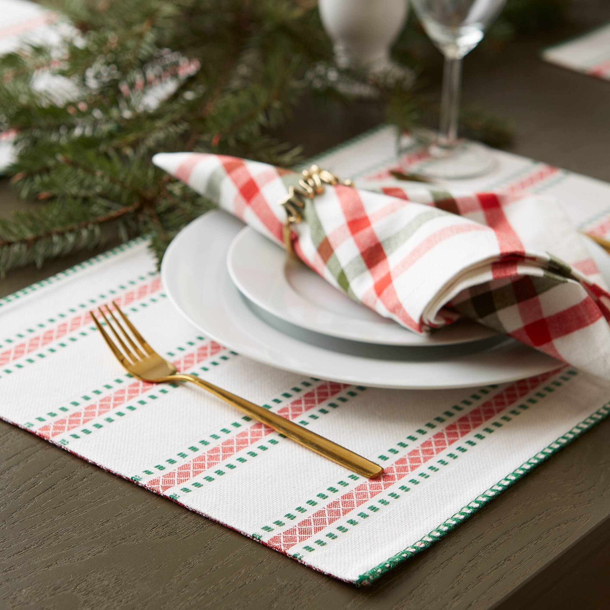 DII® Joyful Snowflakes Jacquard Placemats, 4ct.