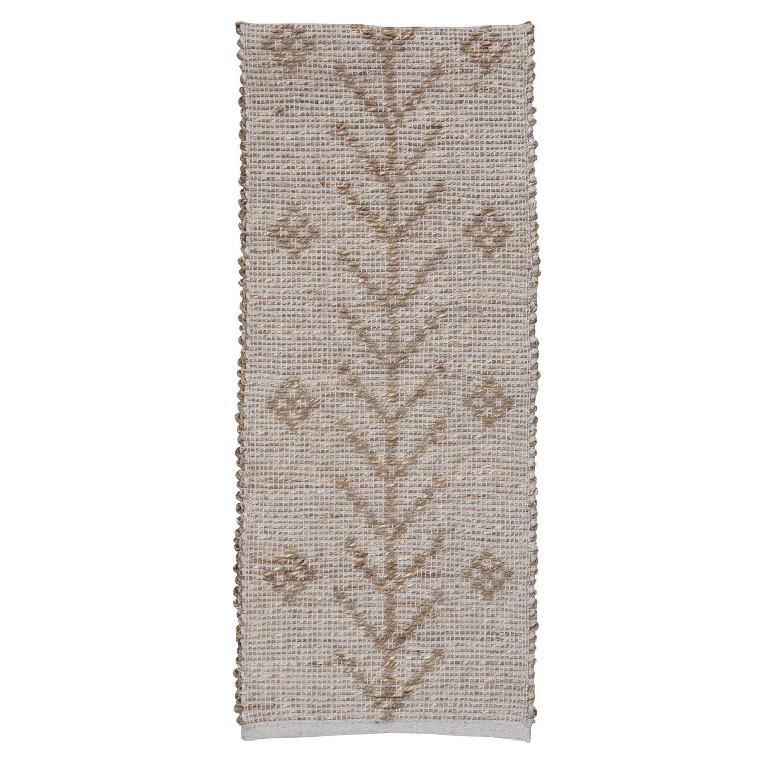 Hello Honey&#xAE; 72&#x22; Natural Two-Sided Seagrass &#x26; Cotton Table Runner