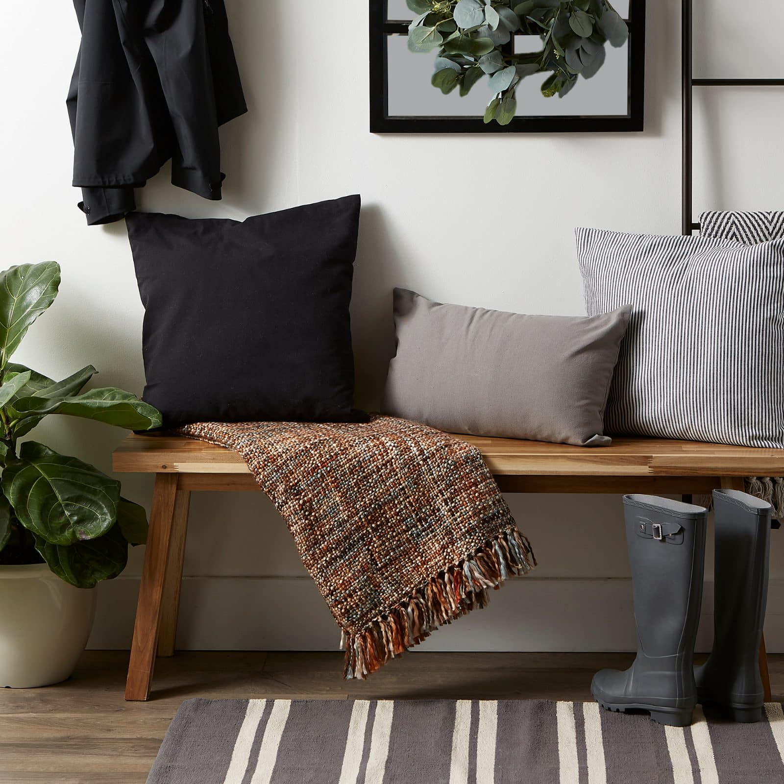 DII® Bronze Variegated Acrylic Woven Throw