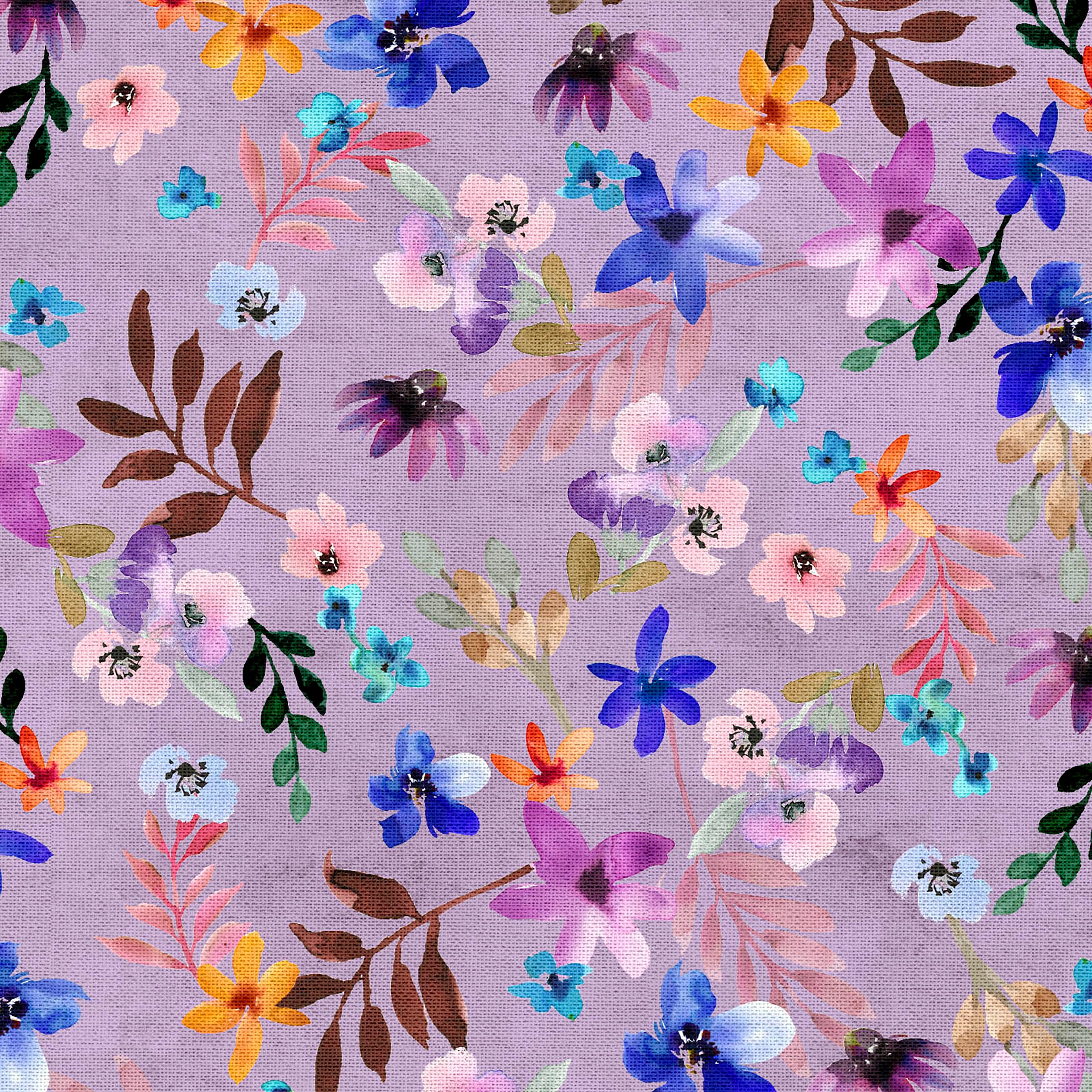 Fabric Editions Purple Bellino Foliage Cotton Fabric