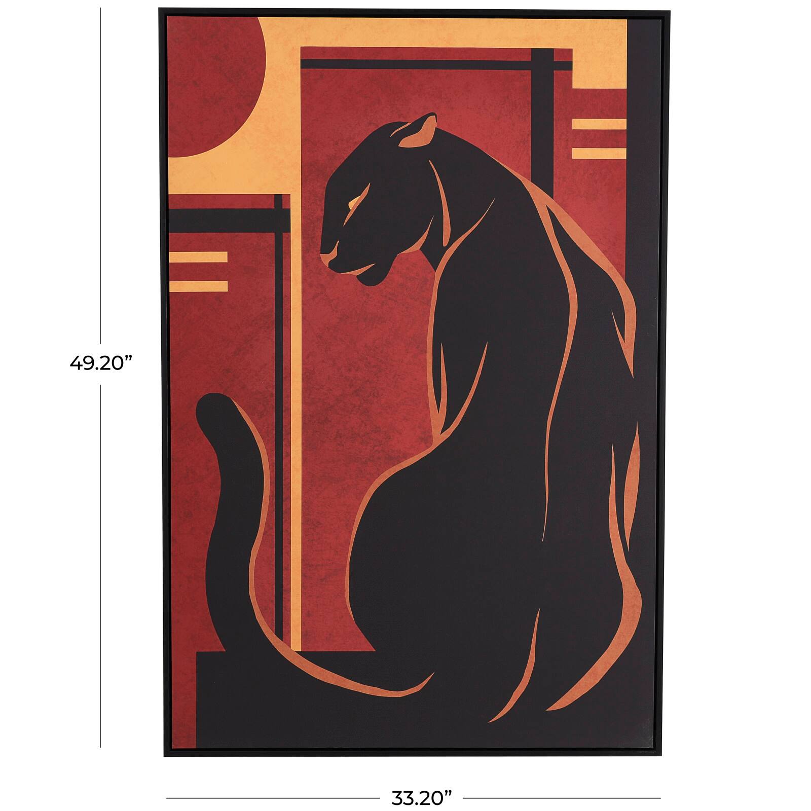 Red & Orange Leopard Framed Wall Art