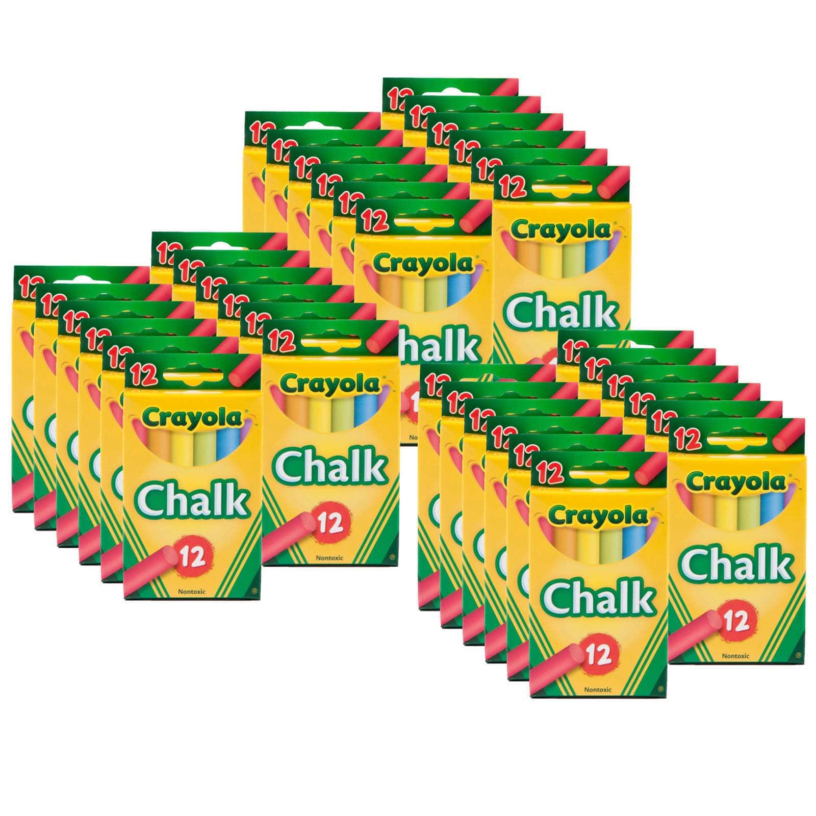 CrayolaÂ® Colored Chalk, 12 Per Pack, 36 Packs