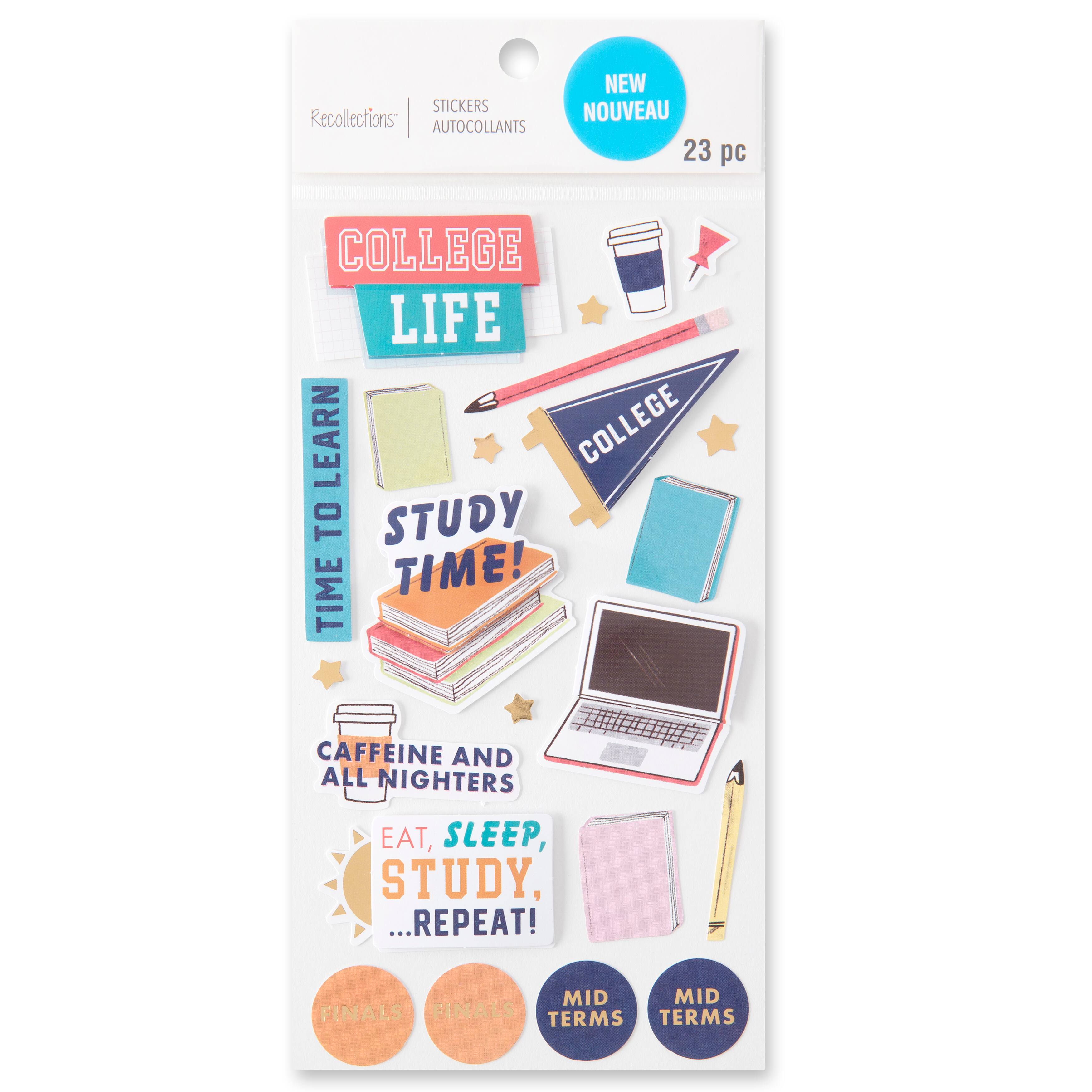 12 Pack: College Dimensional Stickers by Recollections™