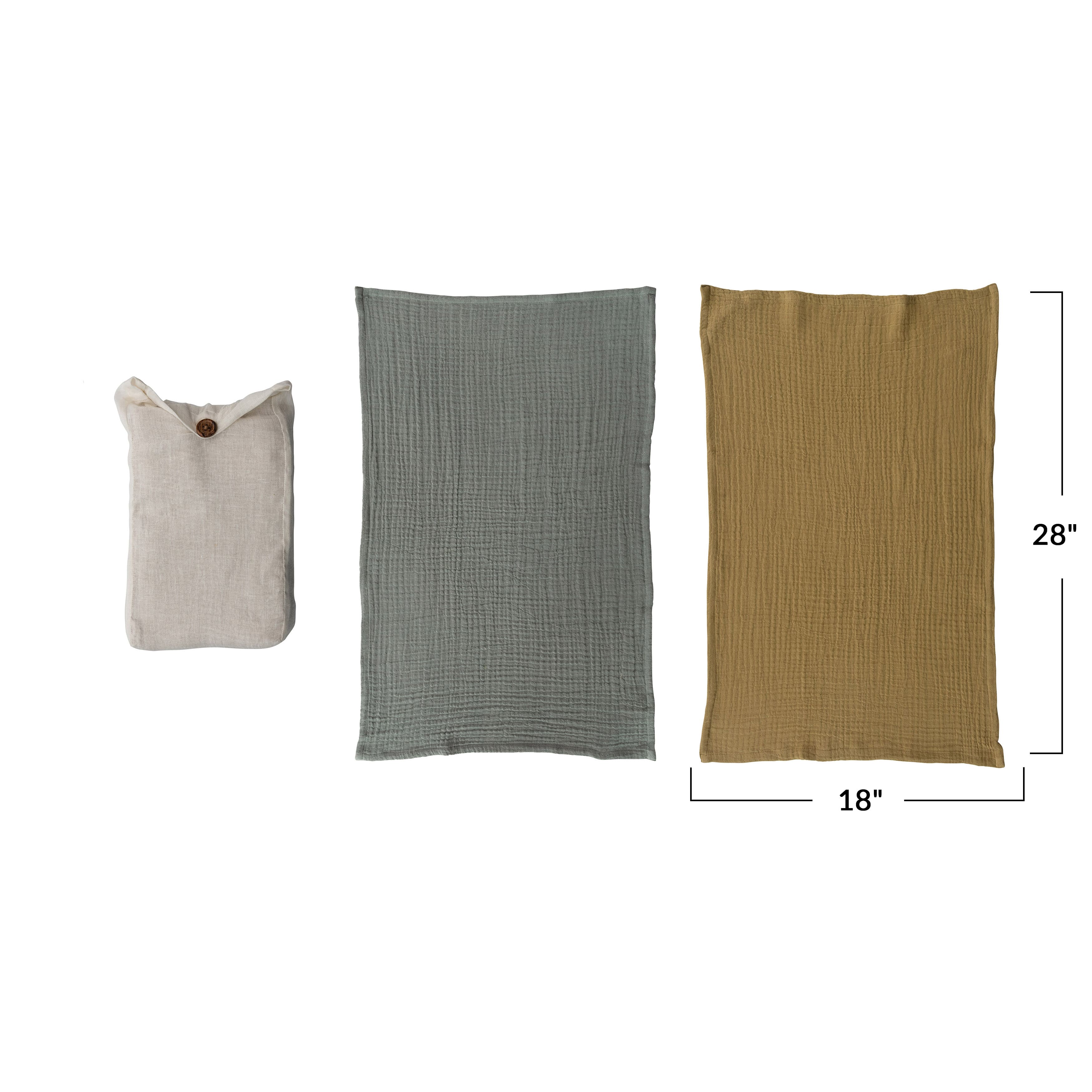 Hello Honey® Cotton Double Cloth Tea Towel Set in Bag