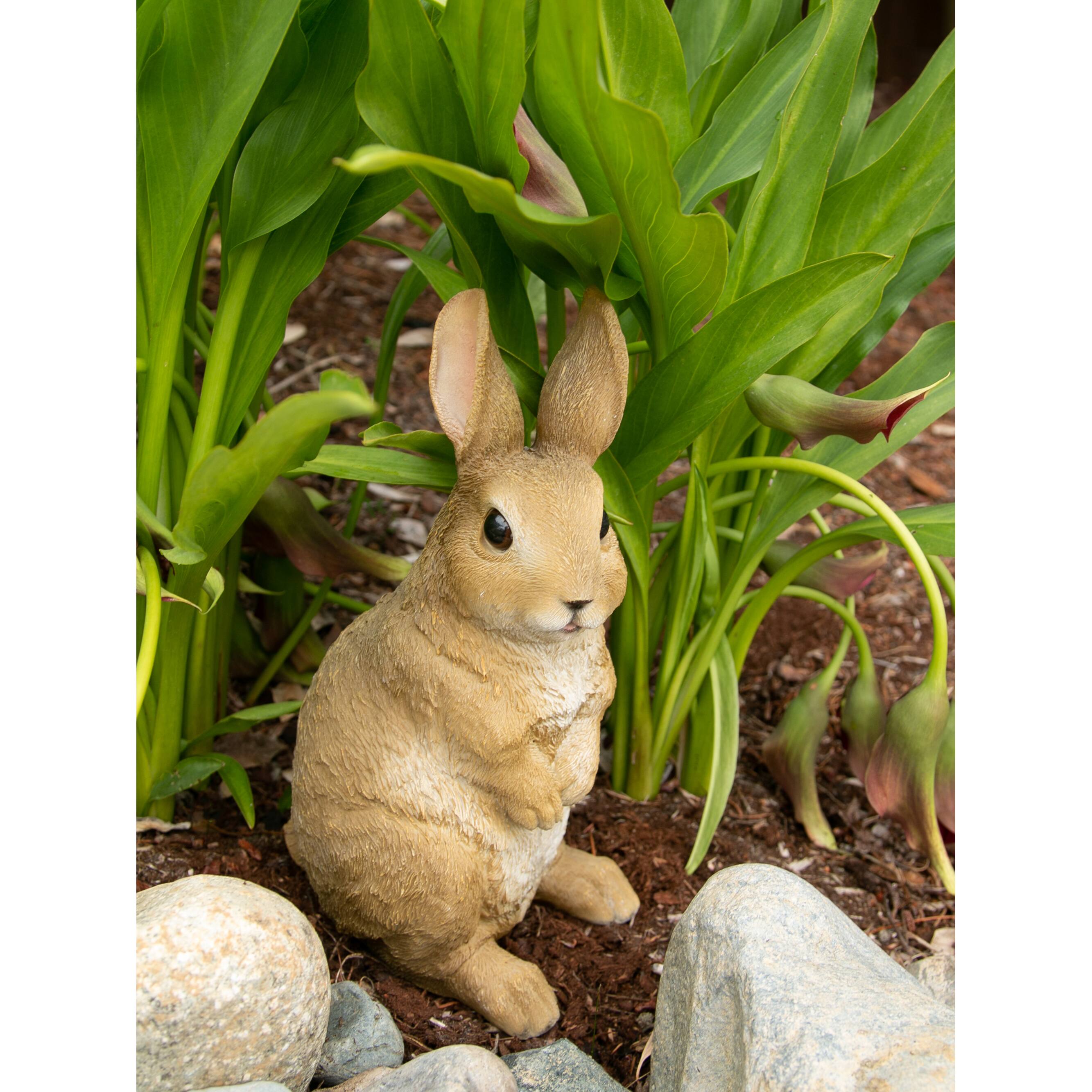 11" Curiously Cute Bunny Garden Figurine