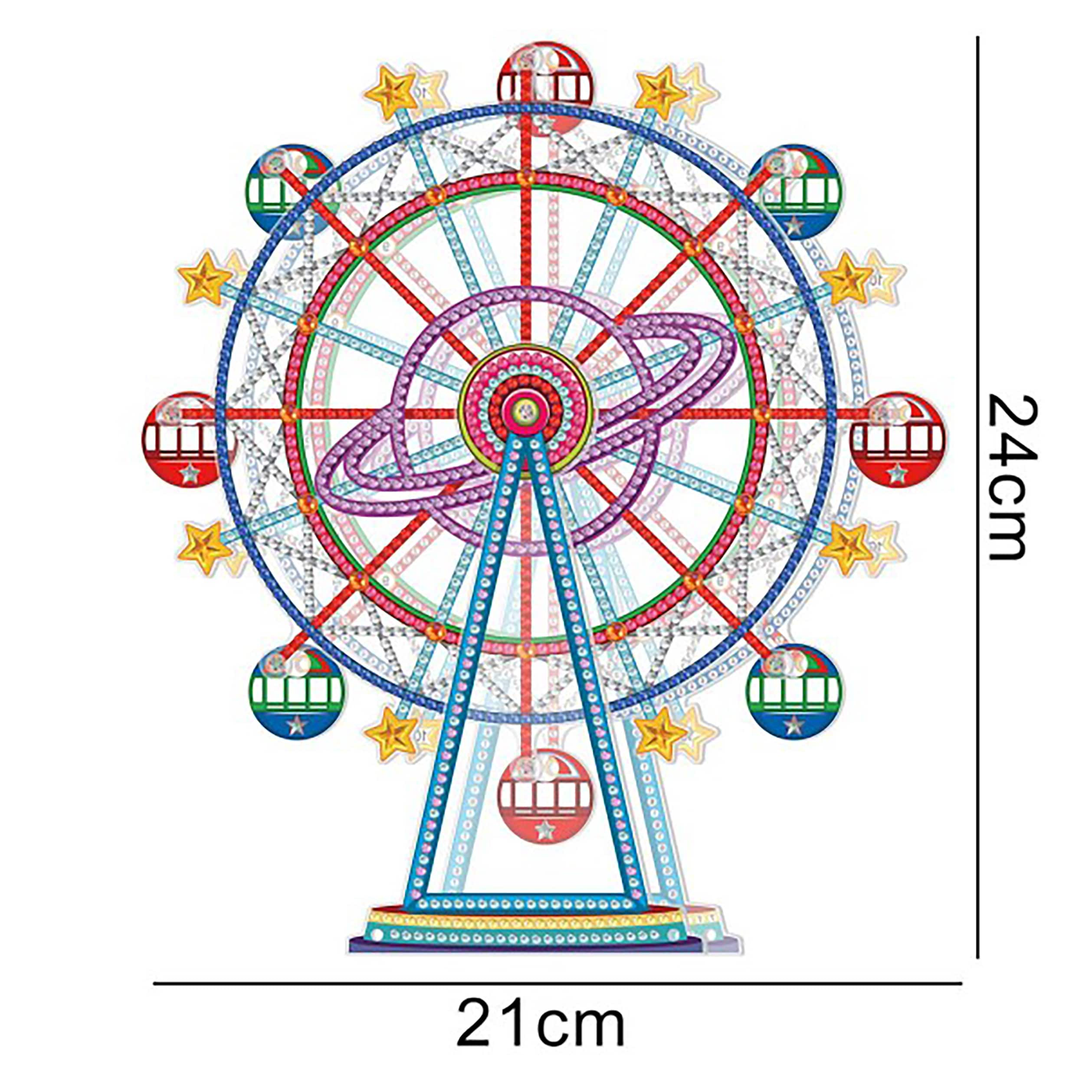 Craspire DIY Rotatable Ferris Wheel Display Decor Diamond Painting