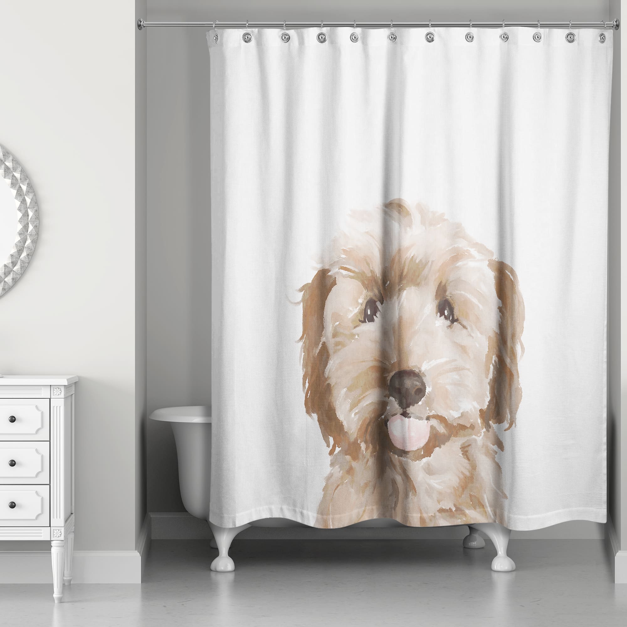 Sweet Puppy 71" x 74" Shower Curtain