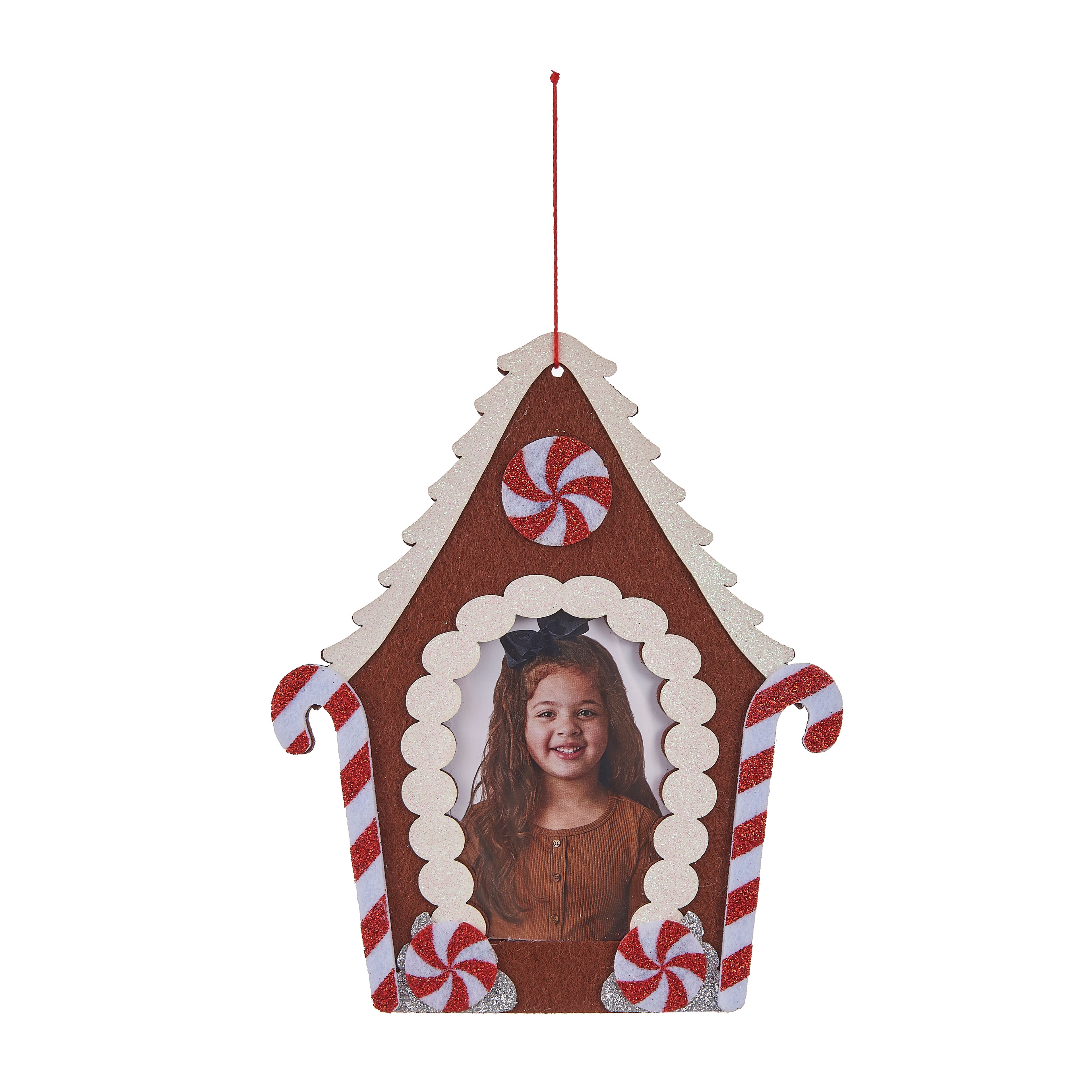 Gingerbread House Christmas Felt Frame Ornament by Studio D&#xE9;cor&#xAE;