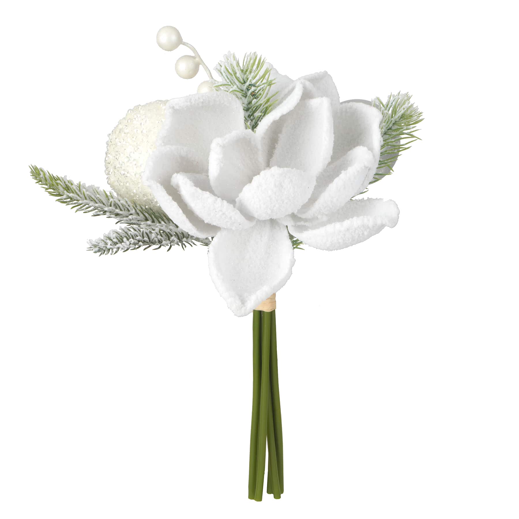 13&#x22; White Magnolia, Pine &#x26; Berry Bouquet by Ashland&#xAE;