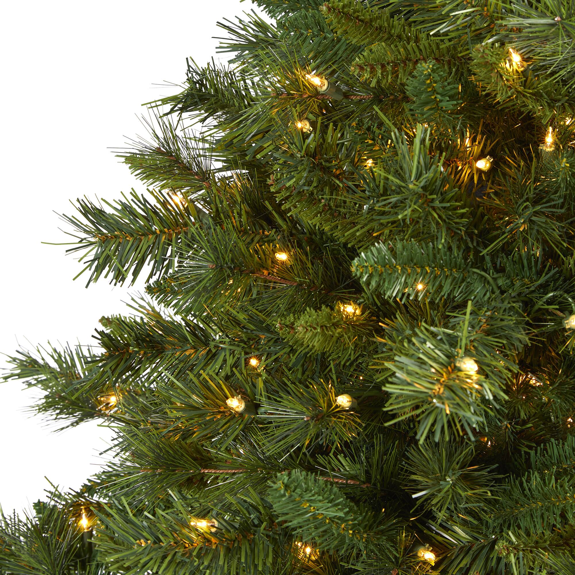 6ft. Pre-Lit Wyoming Mixed Pine Artificial Christmas Tree, Clear LED Lights