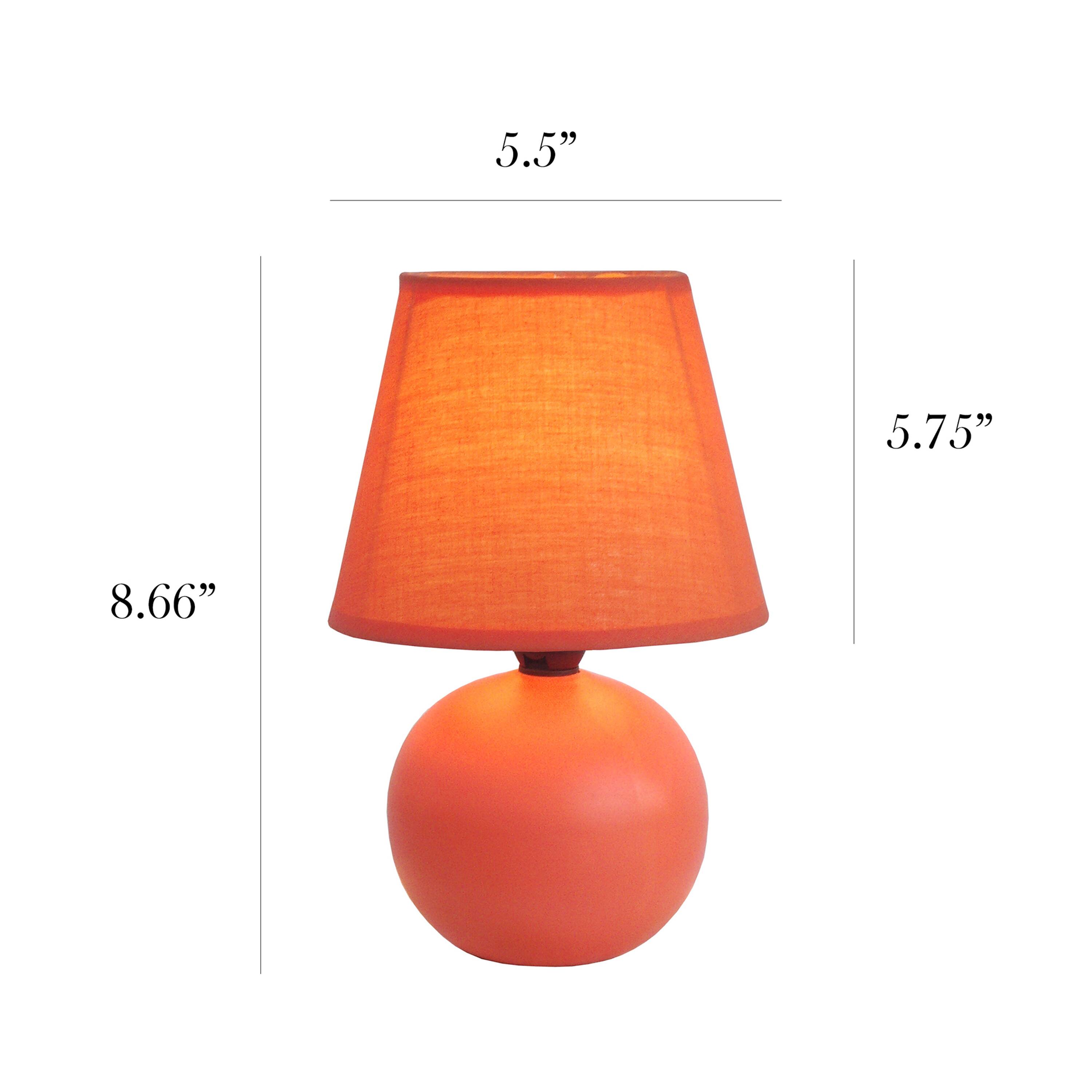 Simple Designs Mini Ceramic Globe Table Lamp
