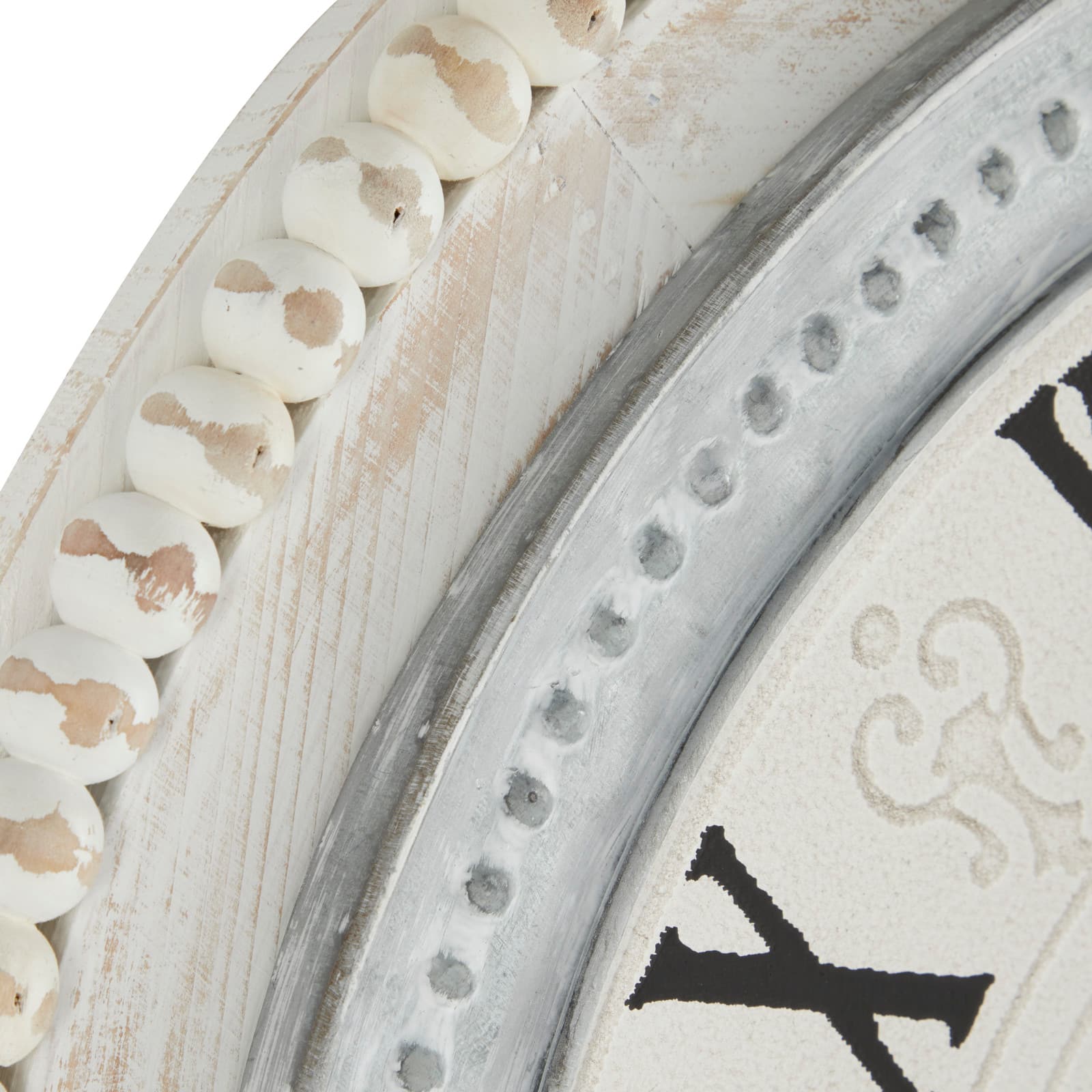 White Farmhouse Wood Wall Clock