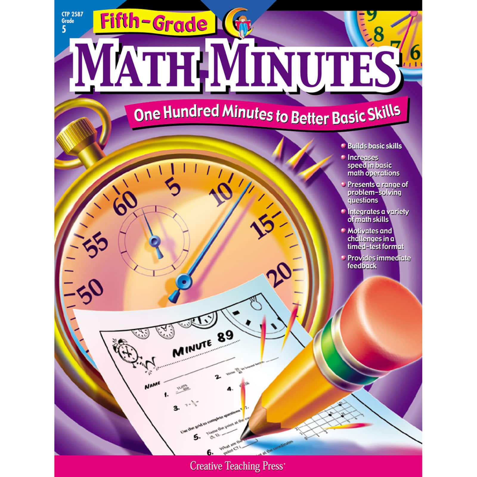 Creative Teaching Press® Math Minutes Workbook, Grade 5