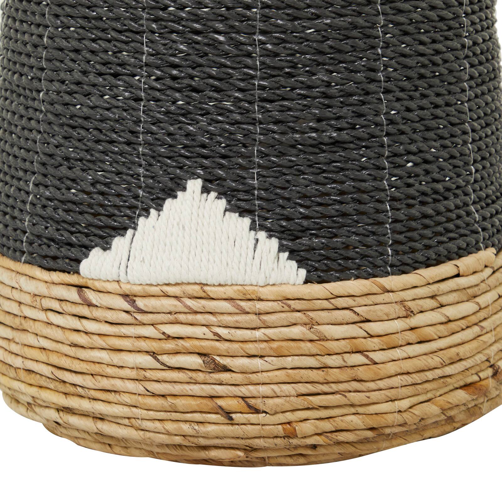 CosmoLiving by Cosmopolitan Black Banana Leaf Bohemian Storage Basket Set