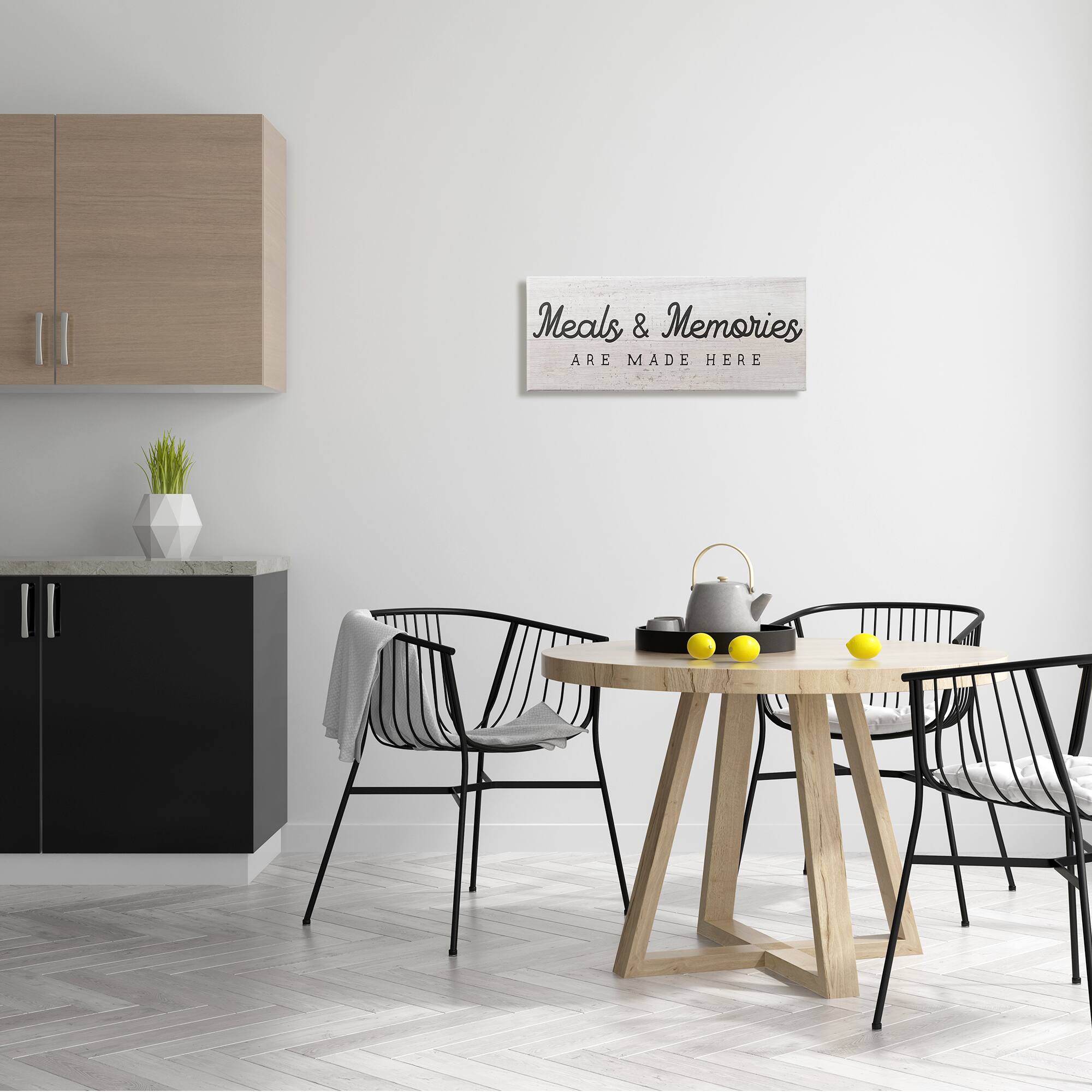 Stupell Industries Meals & Memories Made Here Rustic Kitchen Sign Canvas Wall Art