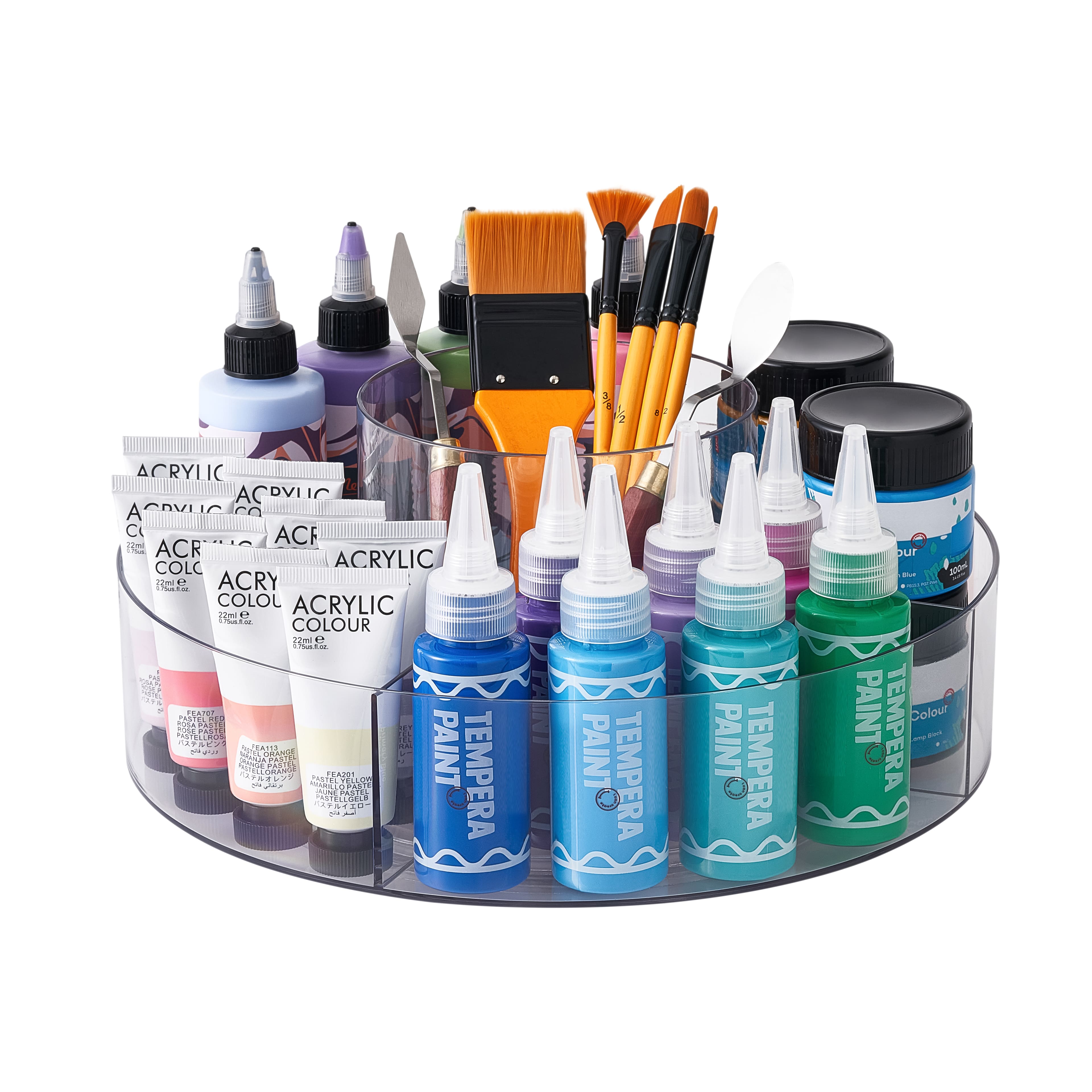 6 Pack: 11" Clear Rotating Storage Tray by Simply Tidy®