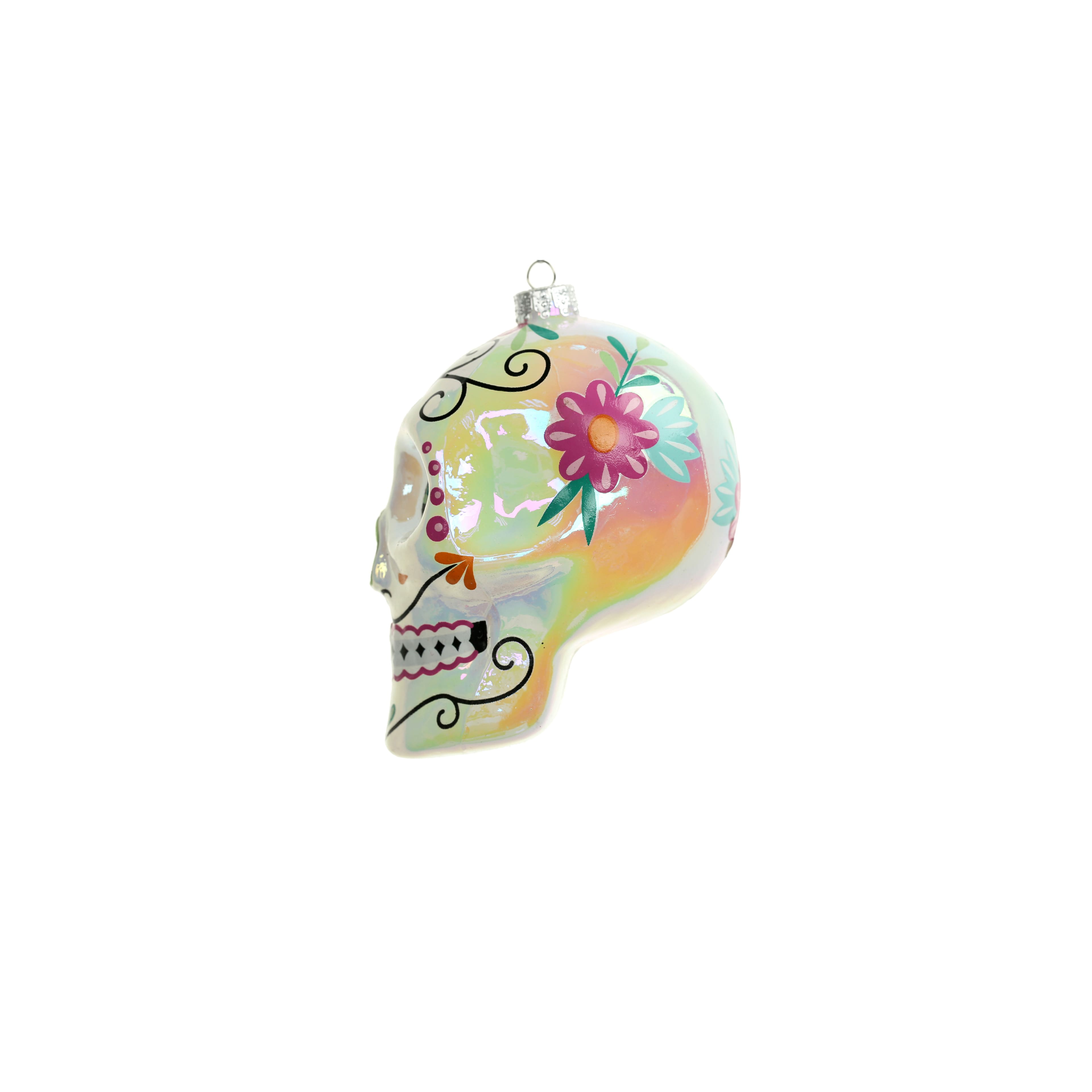 3.5&#x22; White Glass Skull Ornament by Ashland&#xAE;