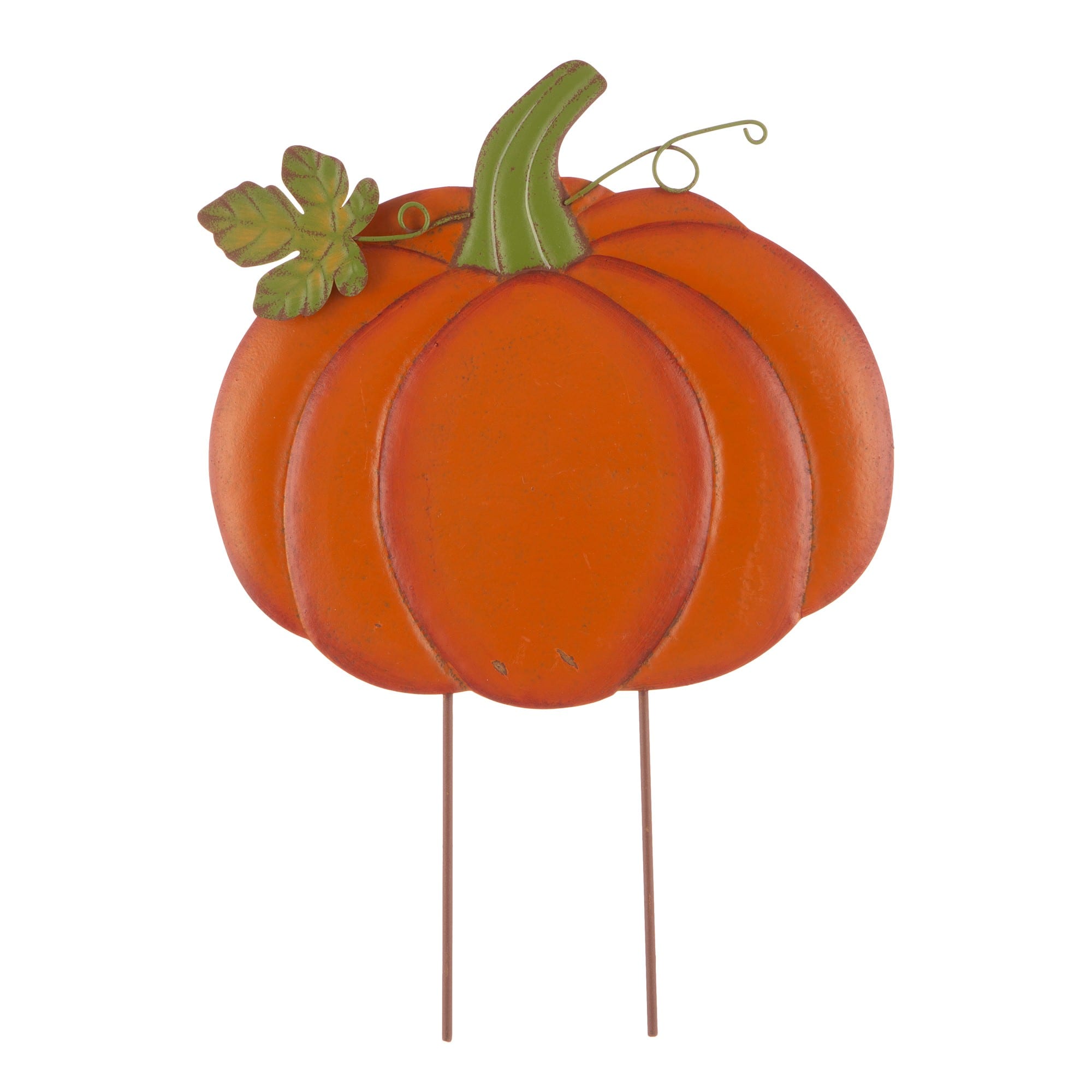 42" GlitzHome® 3-in-1 Metal Pumpkin Yard Stake