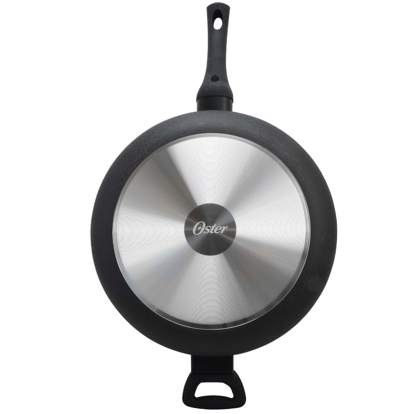 Oster Ashford 5qt. Black Aluminum Sauté Pan With Tempered Glass Lid