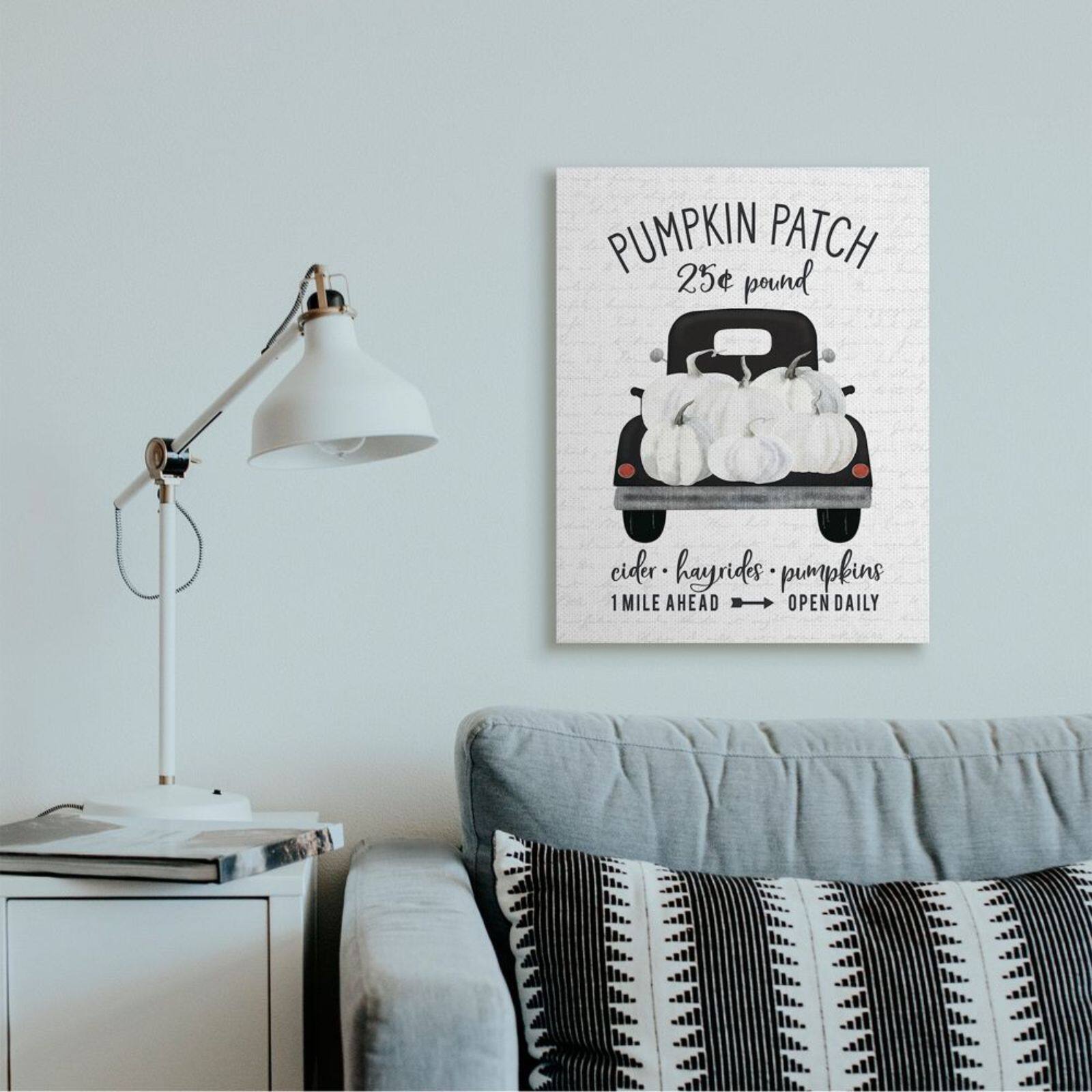 Stupell Industries Pumpkin Patch Farm Canvas Wall Art