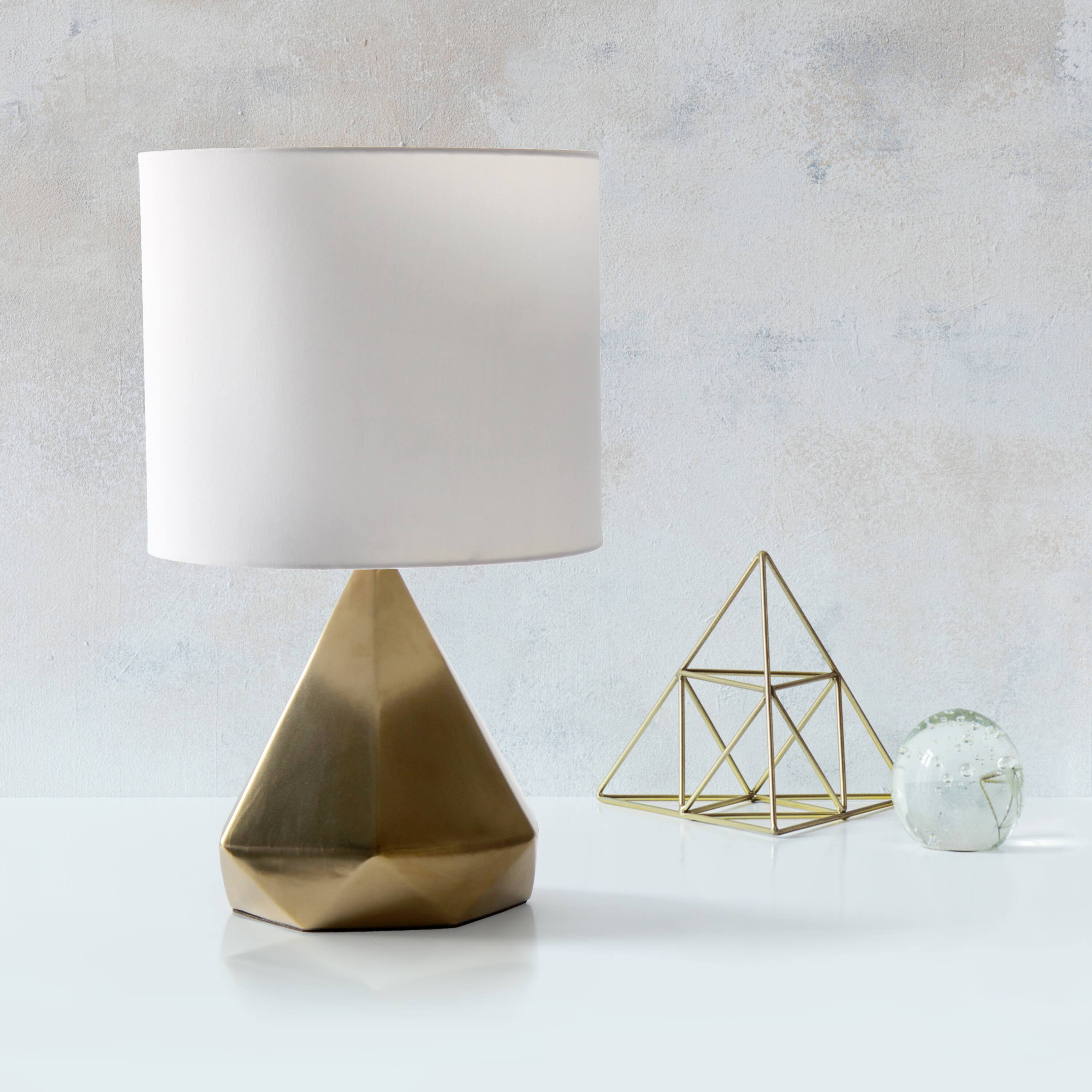 Simple Designs 19.8" Solid Pyramid Table Lamp