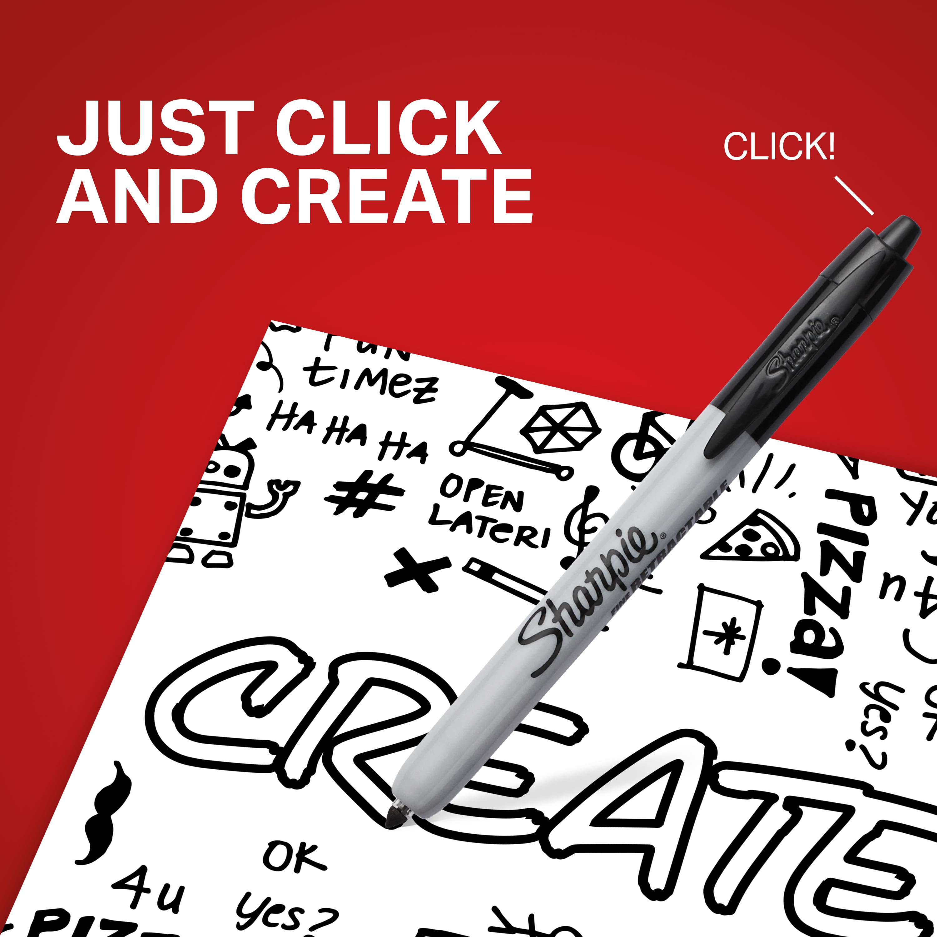 Sharpie® Fine Point Black Retractable Permanent Markers, 2ct.