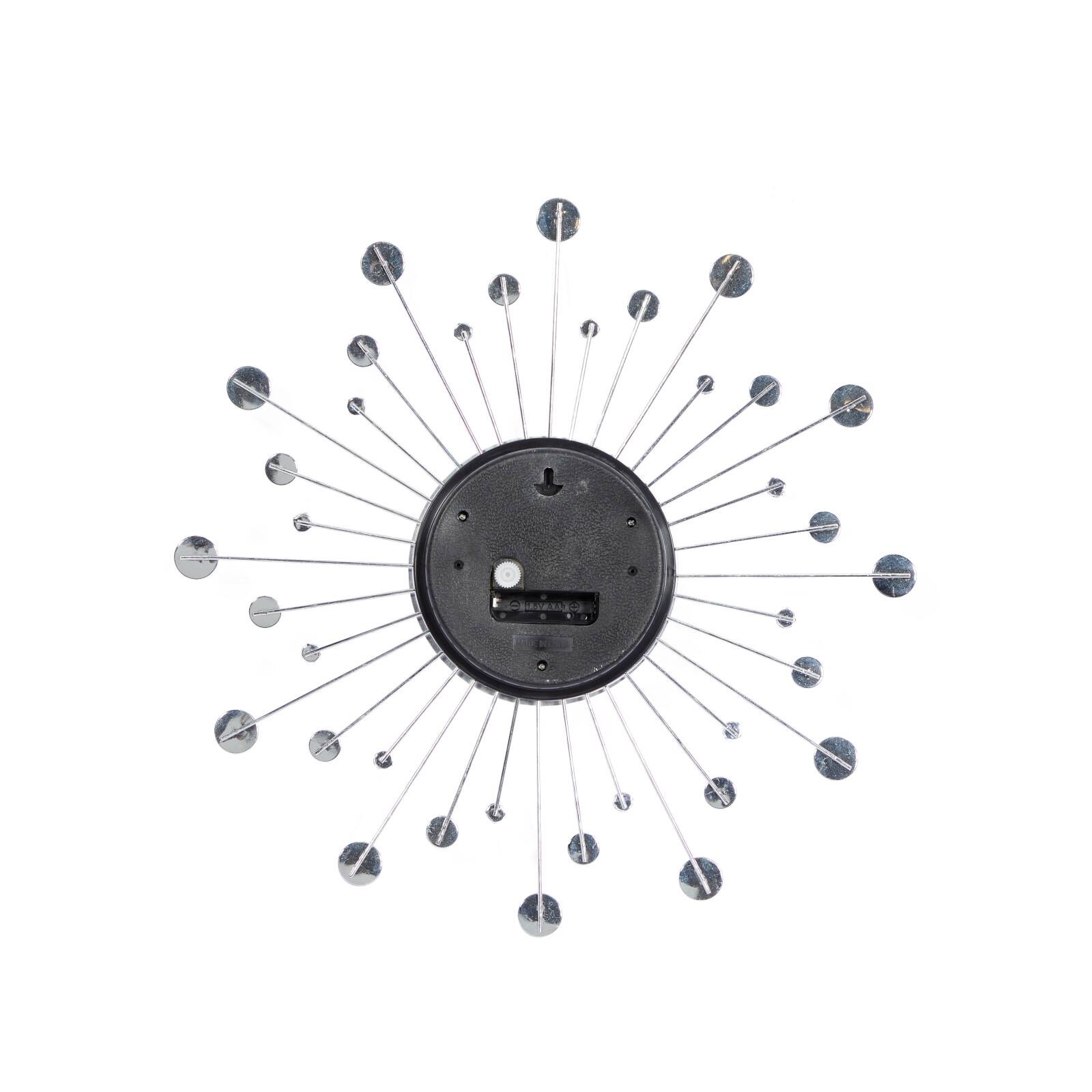 Silver Glam Metal Wall Clock