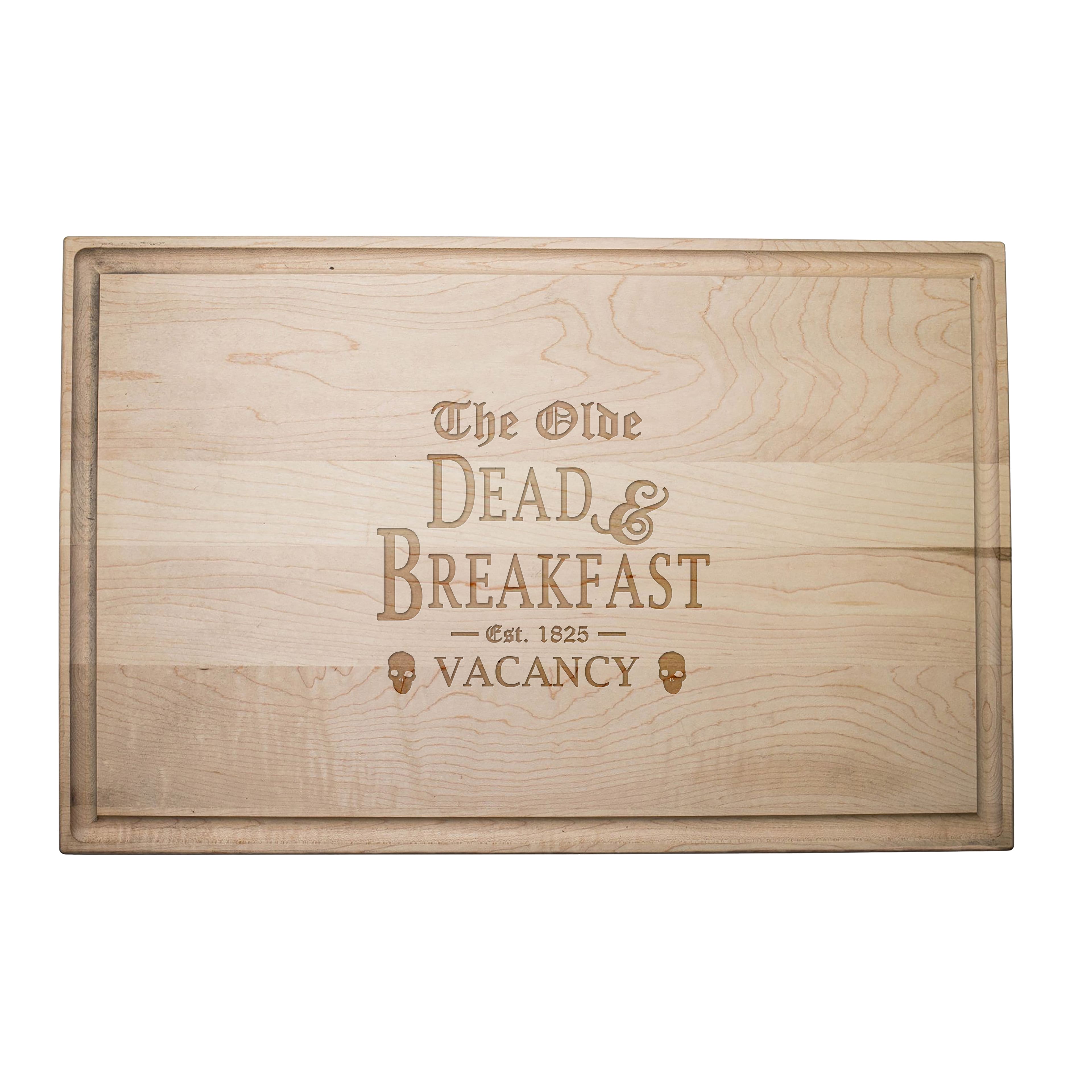 17&#x22; The Olde Dead &#x26; Breakfast Maple Cutting Board