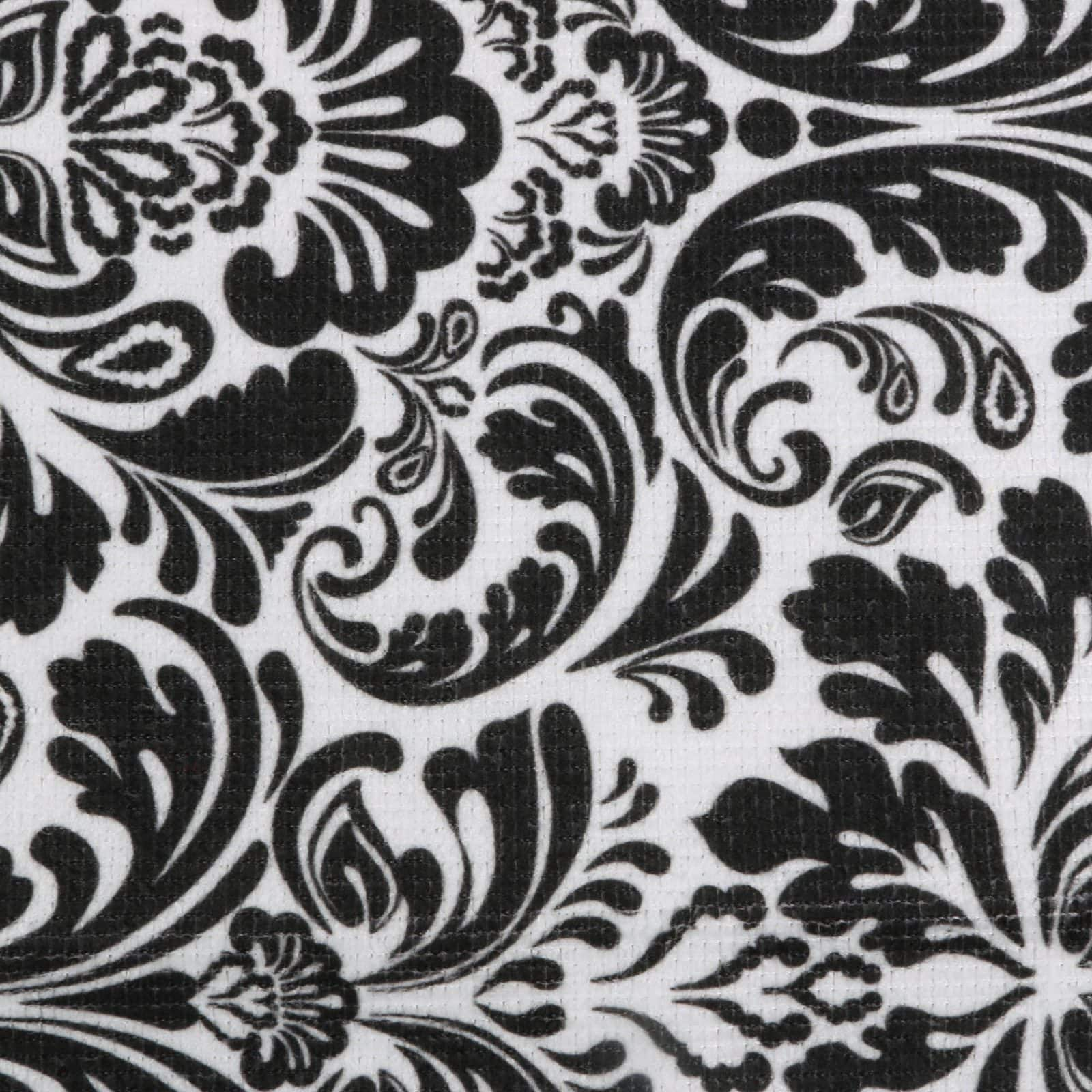 Black Damask Microfiber Dishtowel, 4ct.